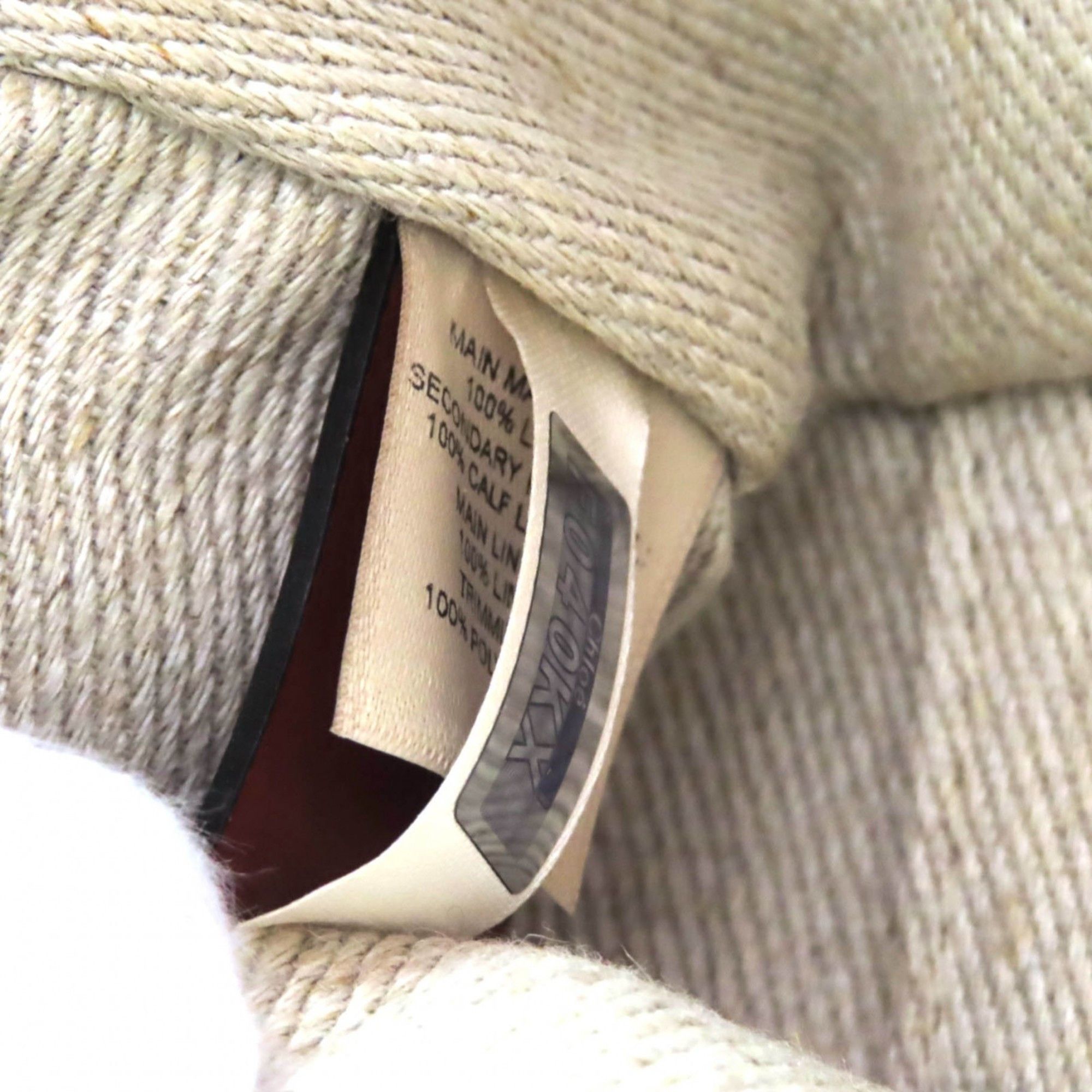 Chloe Chloé Chloe WOODY linen and leather accents with logo waist pouch, crossbody bag, shoulder beige or brown, includes dust made in Italy. Size ONE SIZE - 14 Thumbnail