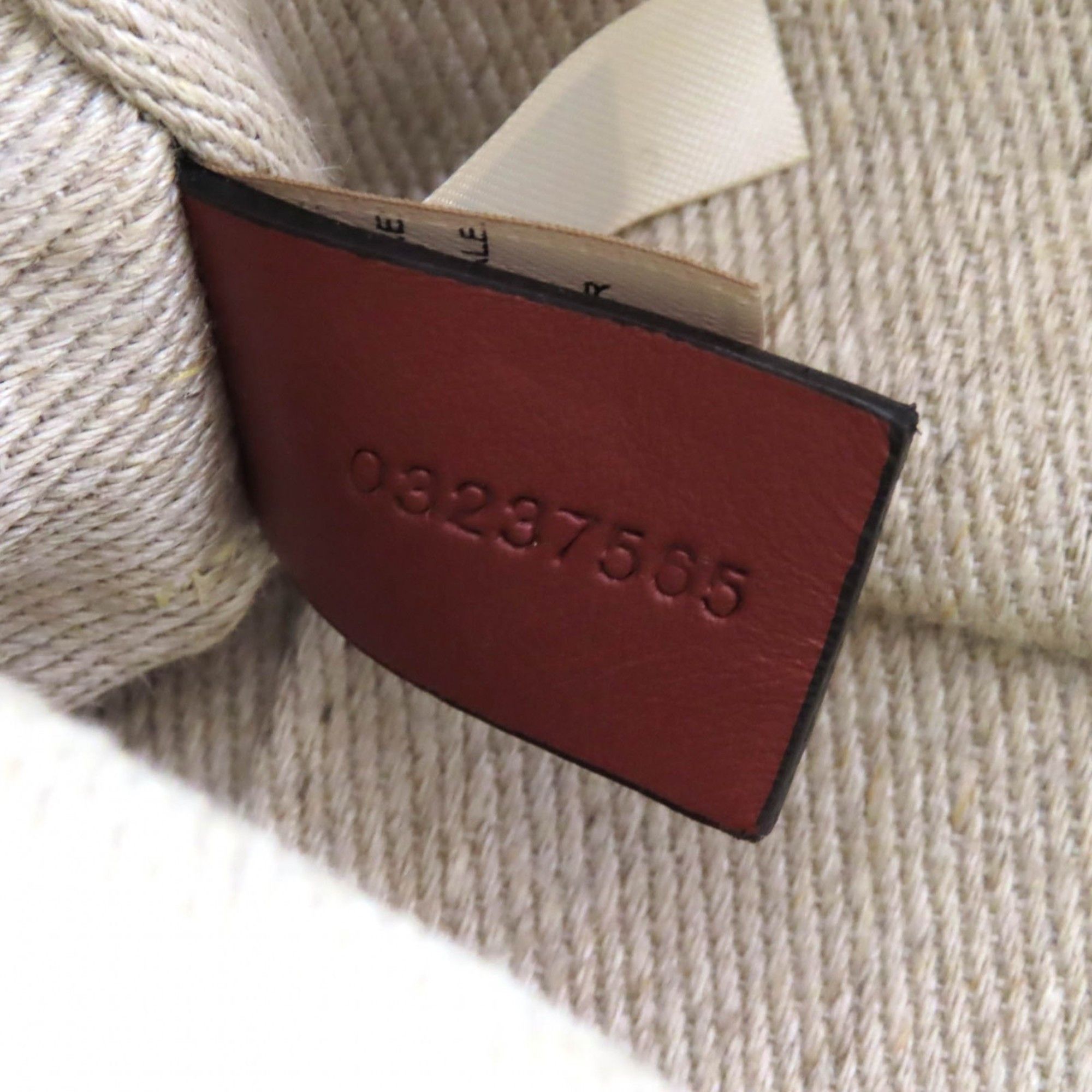 Chloe Chloé Chloe WOODY linen and leather accents with logo waist pouch, crossbody bag, shoulder beige or brown, includes dust made in Italy. Size ONE SIZE - 13 Thumbnail