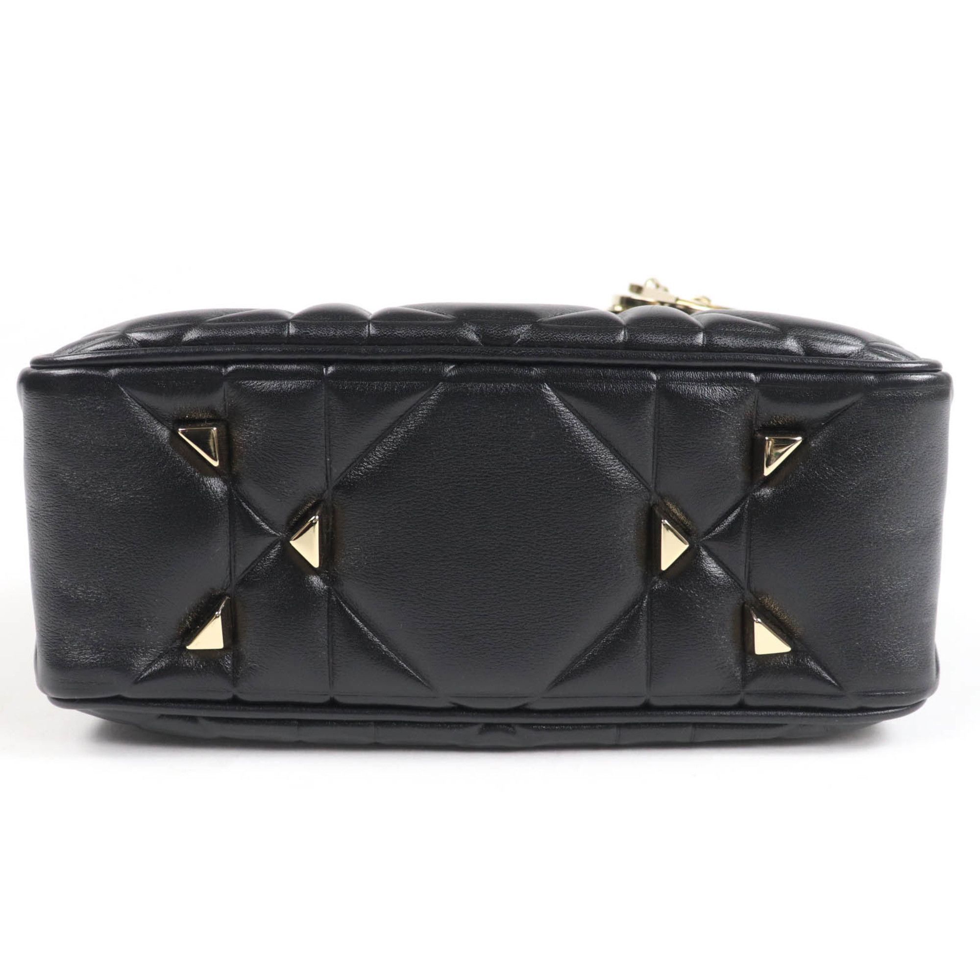 Dior Christian Dior Cannage Lady 95.22 Mini Lambskin 2-Way Handbag/Shoulder Bag, Black, Gold Hardware, Dust Bag Included, Made in Italy Size ONE SIZE - 4 Thumbnail