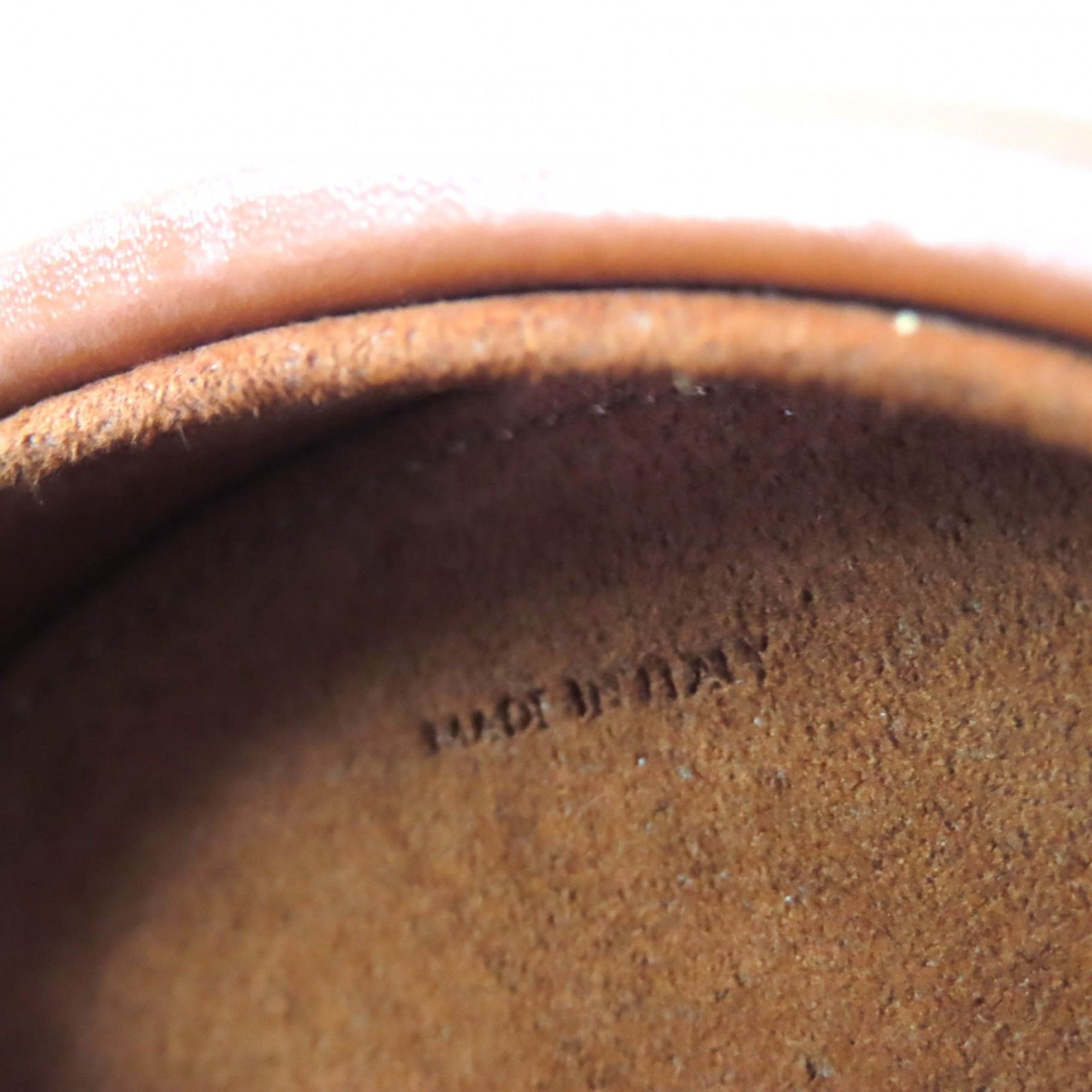 Celine CELINE 198613 Oval Minaudière Cuir Triomphe Smooth Calfskin Leather Handbag in Tan and Brown, Includes Dust Bag, Made Italy Size ONE SIZE - 10 Thumbnail