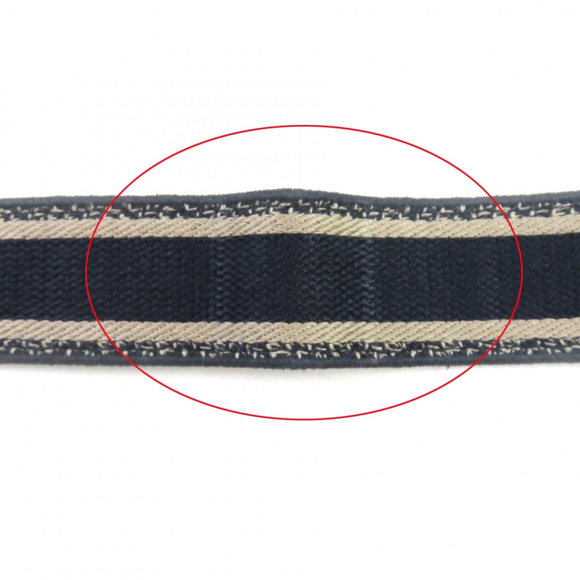 Dior Christian Dior S8553CBTE Canvas Embroidered Logo Design Shoulder Strap, Navy, Made in Italy, Women's Size ONE SIZE - 11 Thumbnail
