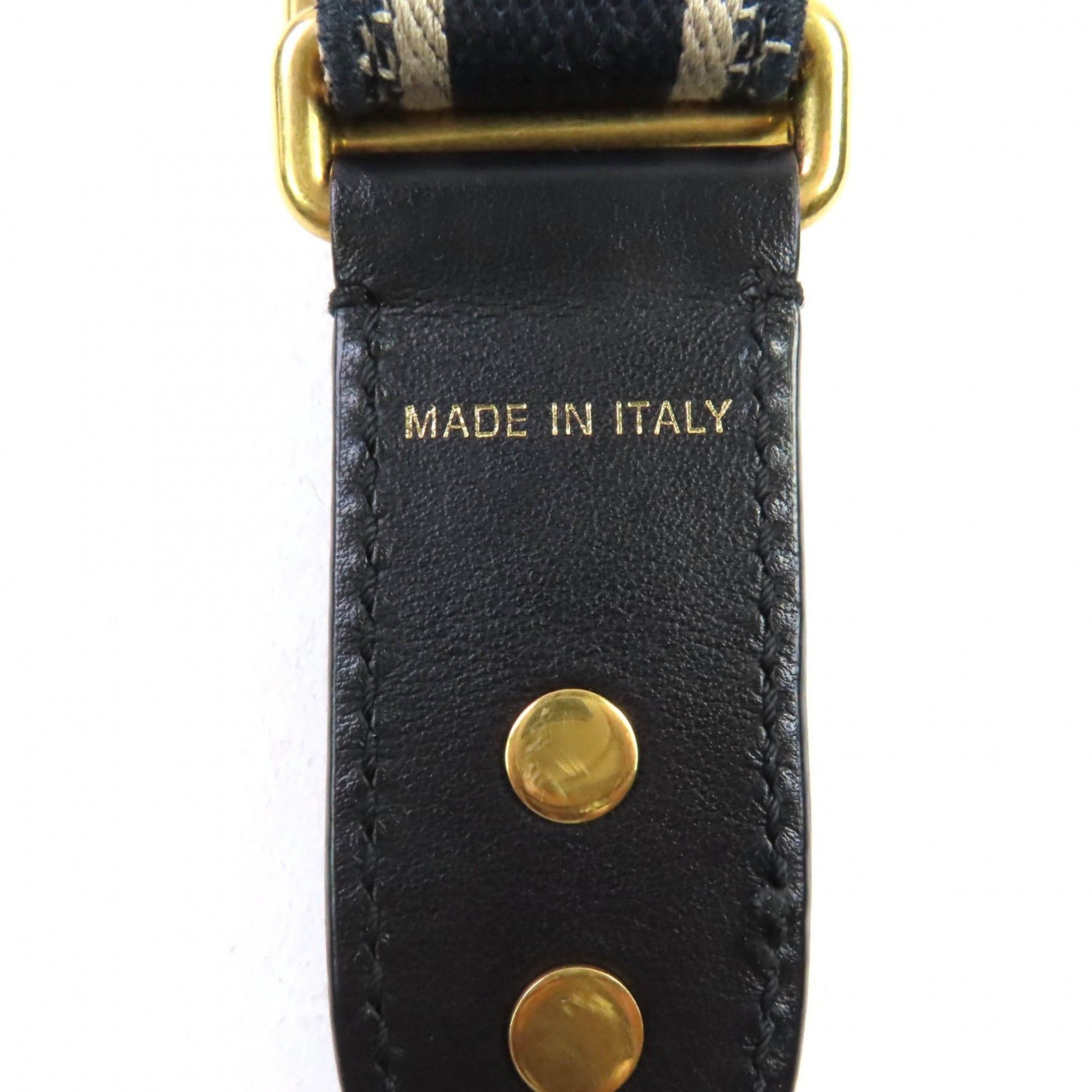 Dior Christian Dior S8553CBTE Canvas Embroidered Logo Design Shoulder Strap, Navy, Made in Italy, Women's Size ONE SIZE - 9 Thumbnail