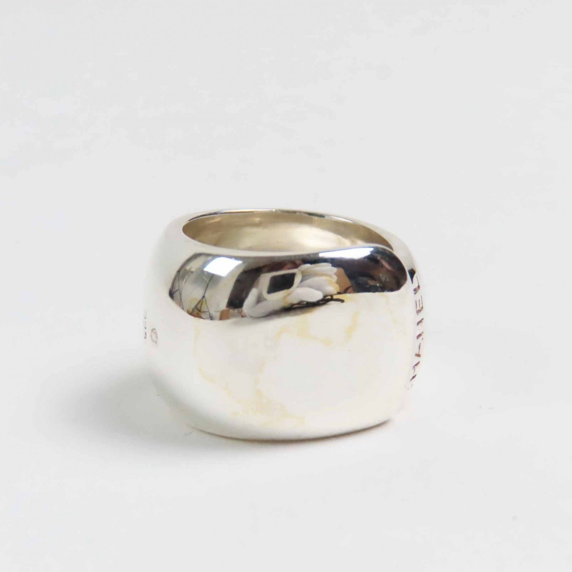 Chanel CHANEL Vintage Logo Ring, SV925 Silver, 18g, Women's Size ONE SIZE - 5 Thumbnail