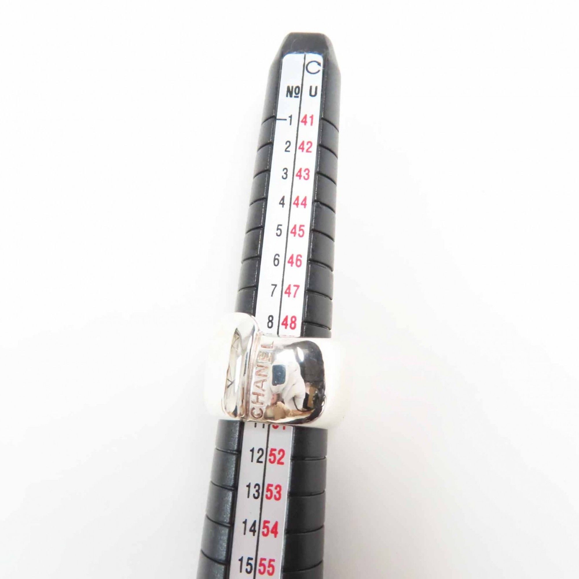 Chanel CHANEL Vintage Logo Ring, SV925 Silver, 18g, Women's Size ONE SIZE - 7 Thumbnail