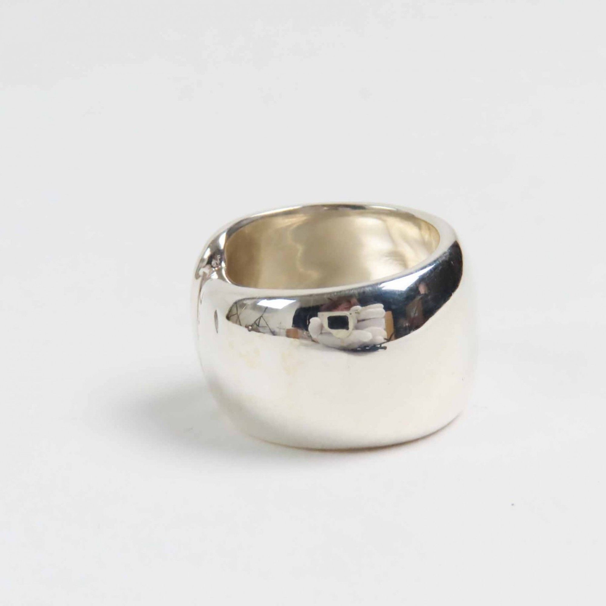 Chanel CHANEL Vintage Logo Ring, SV925 Silver, 18g, Women's Size ONE SIZE - 3 Thumbnail
