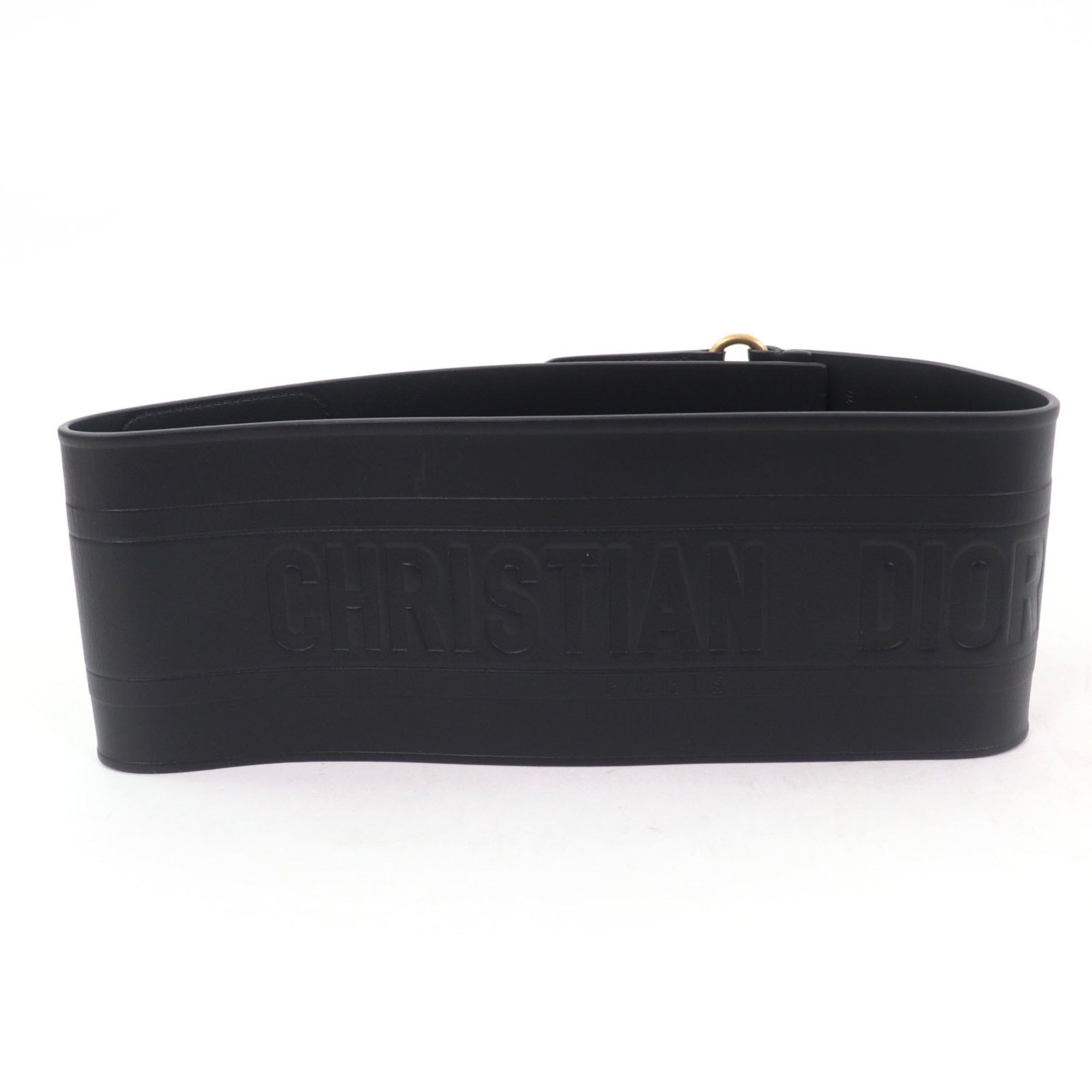 Dior Christian Dior D-WAIST Maxi Double Gold Buckle Leather Belt in Black with Hardware, Size 70, Made Italy Size ONE SIZE - 2 Thumbnail