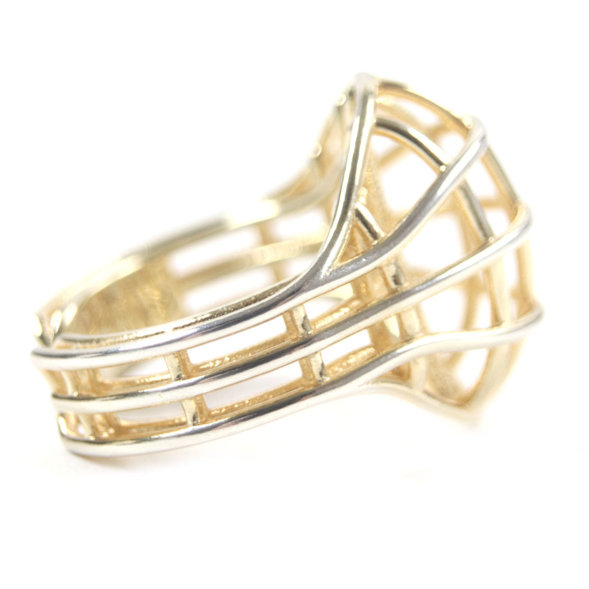 Bottega Veneta BOTTEGA VENETA 707858 3D Wire Ring, AG925 Gold, Size 13, Includes Box and Dust Bag, Weight 6.58g, Men's Size ONE SIZE - 6 Thumbnail