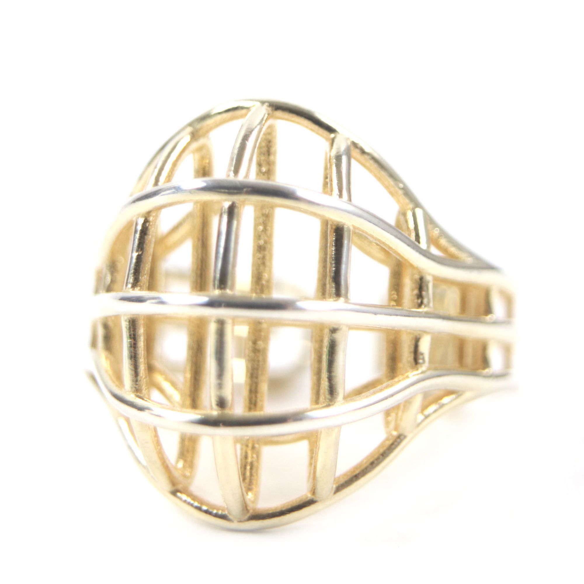 Bottega Veneta BOTTEGA VENETA 707858 3D Wire Ring, AG925 Gold, Size 13, Includes Box and Dust Bag, Weight 6.58g, Men's Size ONE SIZE - 3 Thumbnail