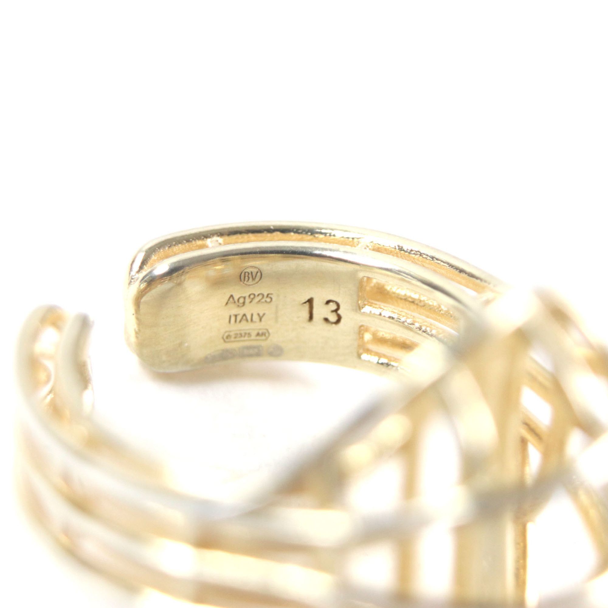 Bottega Veneta BOTTEGA VENETA 707858 3D Wire Ring, AG925 Gold, Size 13, Includes Box and Dust Bag, Weight 6.58g, Men's Size ONE SIZE - 7 Thumbnail