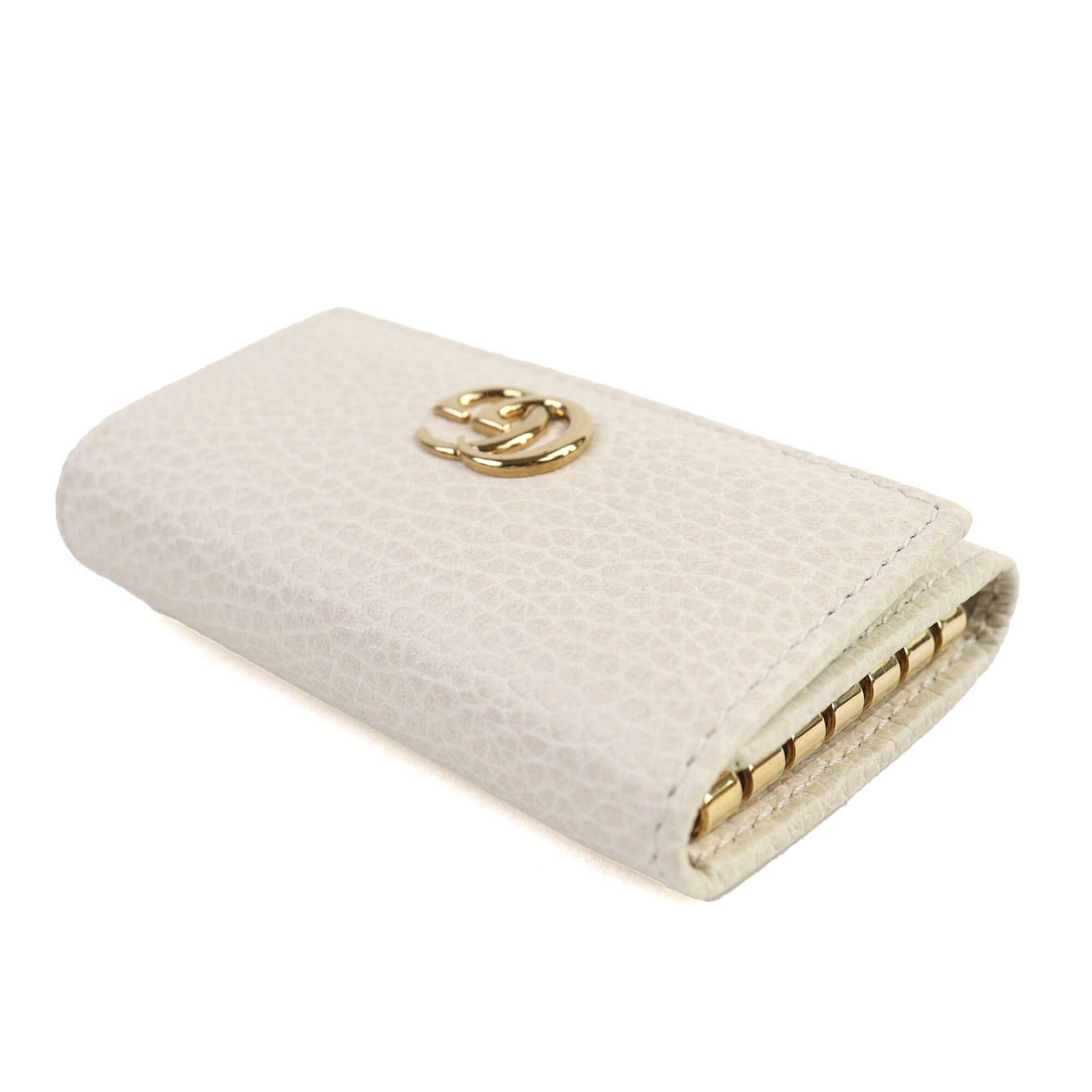 Gucci GUCCI 456118 Double G 6-Hook Leather Key Case in Light Beige with Gold Hardware, Box and Dust Bag Included, Made Italy Size ONE SIZE - 4 Thumbnail