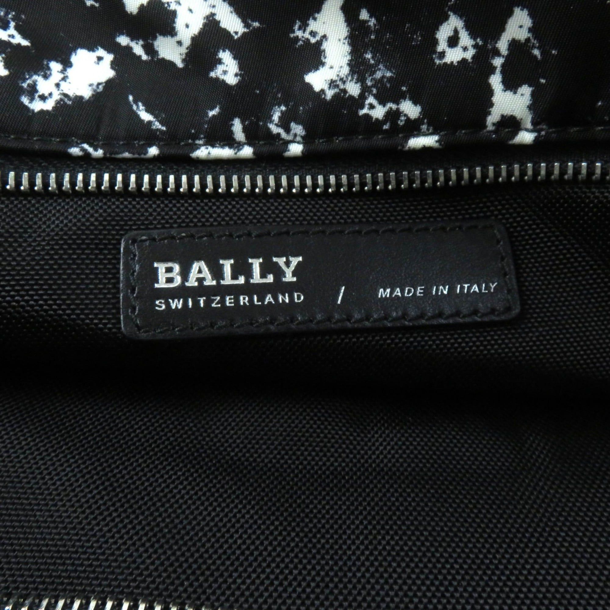 Bally BALLY WOLFSON TOTE, a large leather tote bag with logo hardware and all-over print. Available in black white. Includes dust bag. Made Italy. Size ONE SIZE - 11 Thumbnail