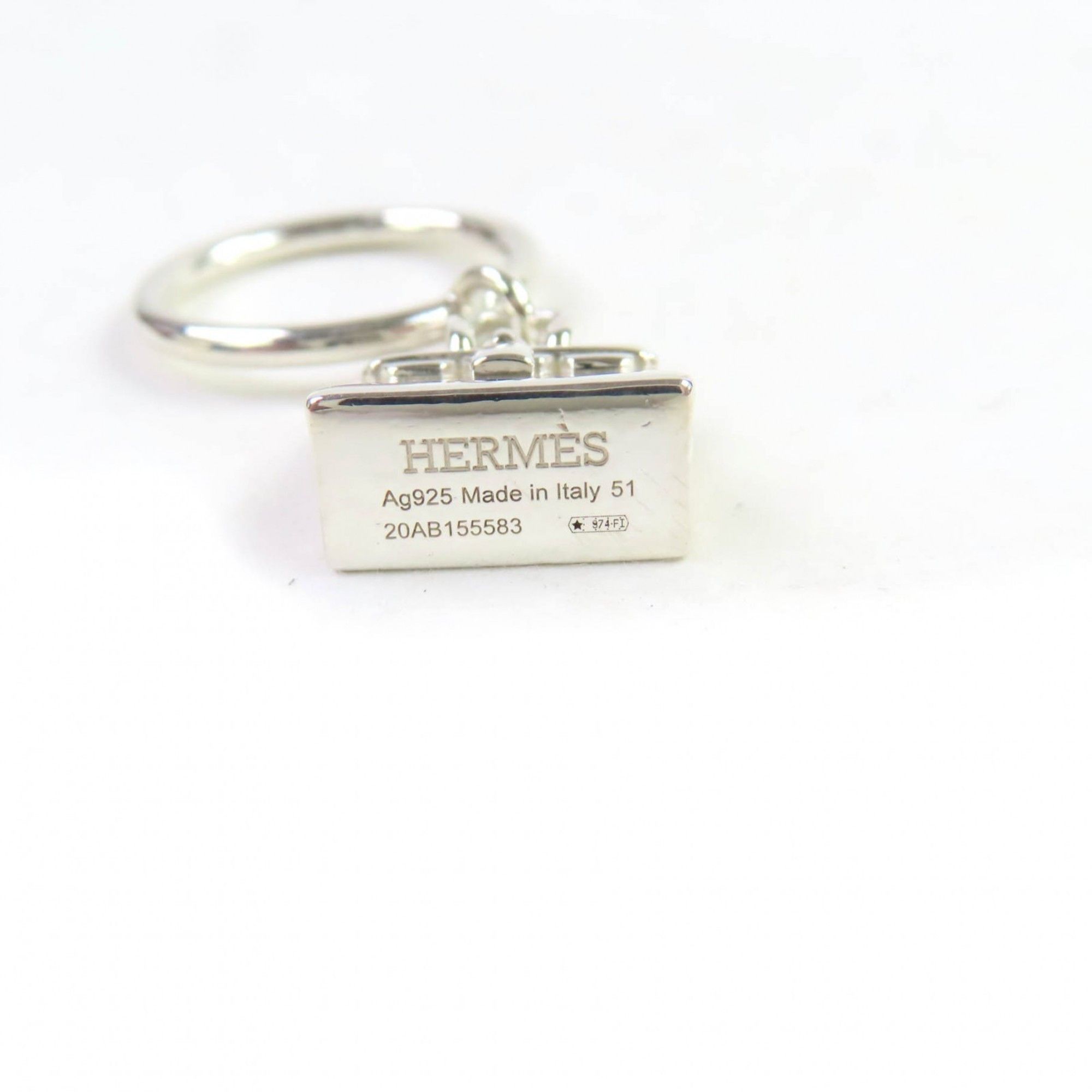 Hermes HERMES 2020 925 Amulet Birkin Ring, Silver, Size 51 (), with Box, Made in Italy, Weight 7.34g, Women's Size ONE SIZE - 6 Thumbnail