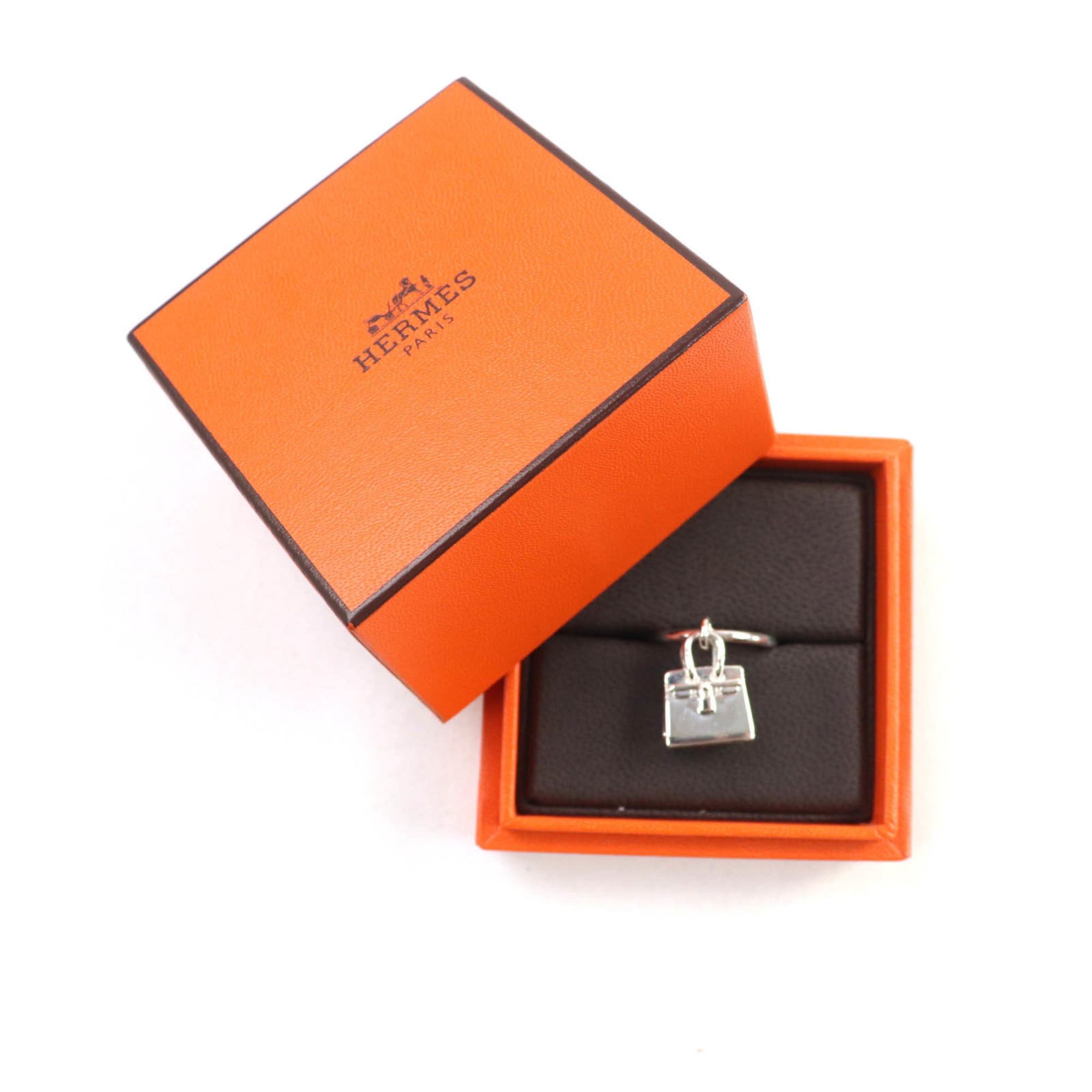 Hermes HERMES 2020 925 Amulet Birkin Ring, Silver, Size 51 (), with Box, Made in Italy, Weight 7.34g, Women's Size ONE SIZE - 2 Thumbnail