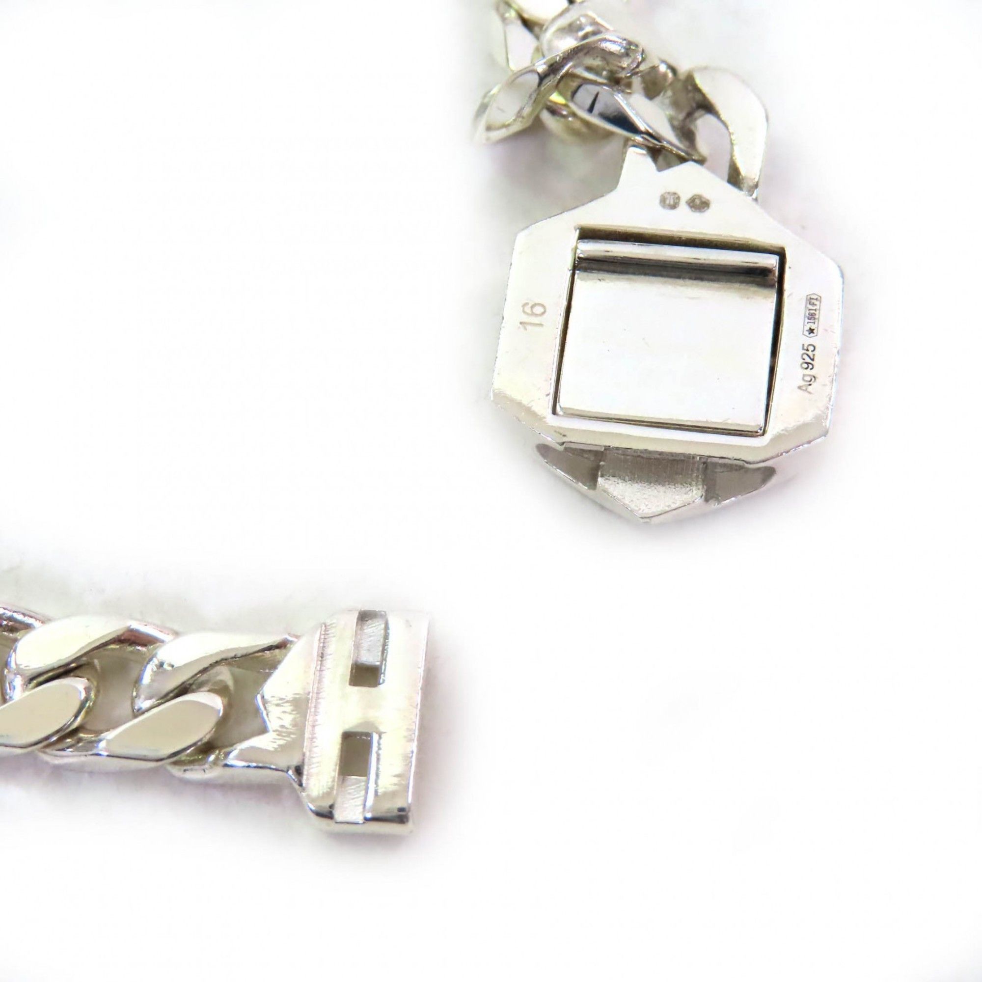 Gucci GUCCI 779173 Trademark Bracelet, AG925 Silver, Logo Bangle, Size 16, Made in Italy, Weight 19.6g, Women's Size ONE SIZE - 4 Thumbnail