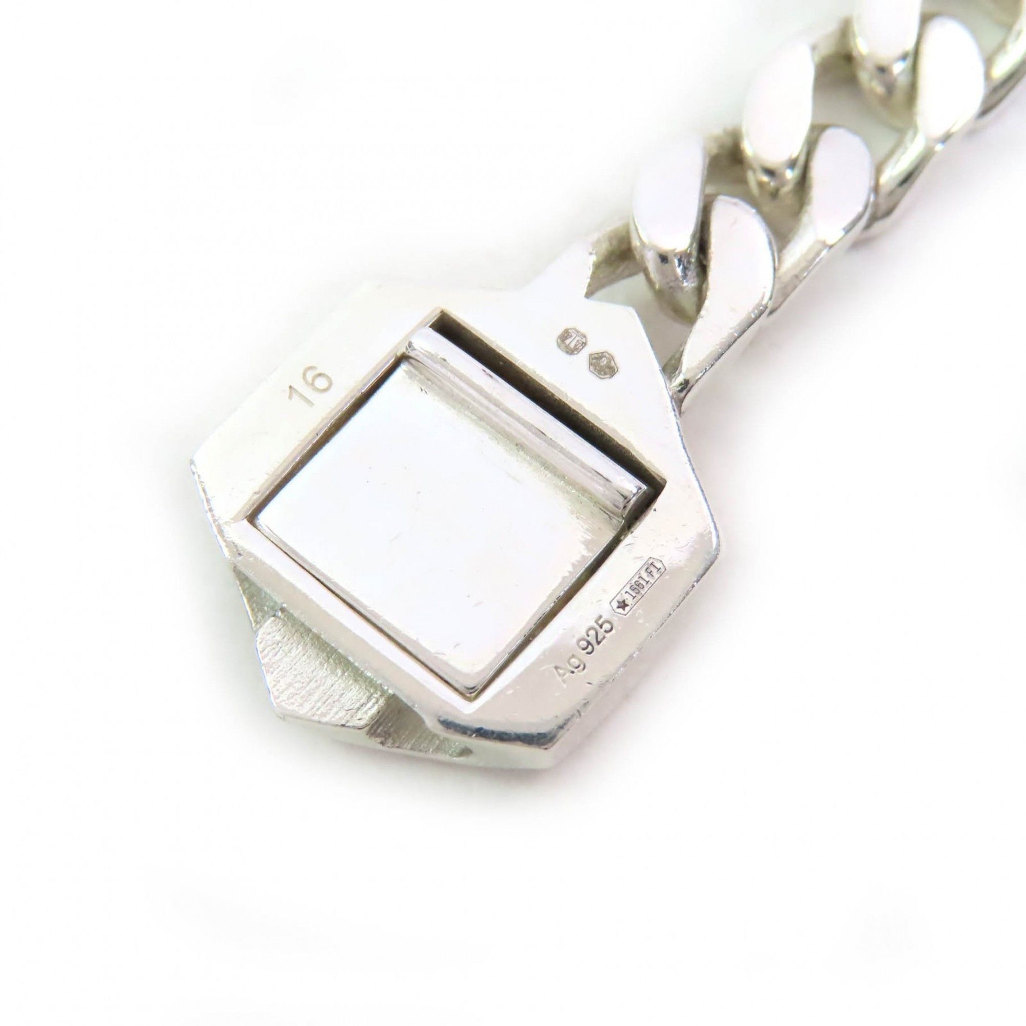 Gucci GUCCI 779173 Trademark Bracelet, AG925 Silver, Logo Bangle, Size 16, Made in Italy, Weight 19.6g, Women's Size ONE SIZE - 6 Thumbnail