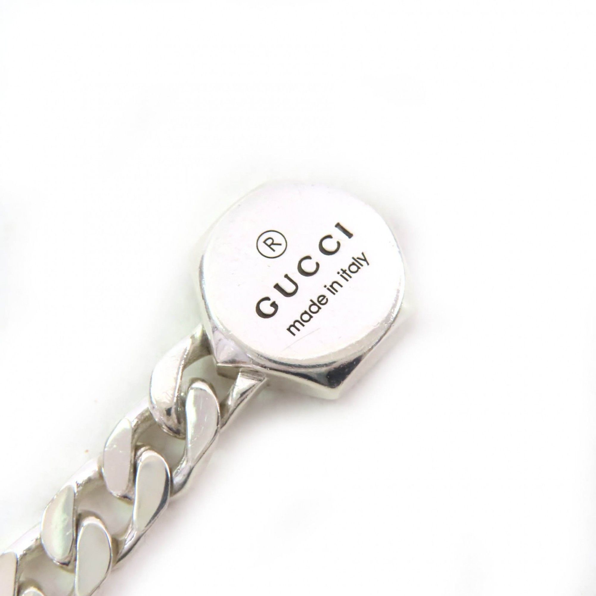 Gucci GUCCI 779173 Trademark Bracelet, AG925 Silver, Logo Bangle, Size 16, Made in Italy, Weight 19.6g, Women's Size ONE SIZE - 5 Thumbnail