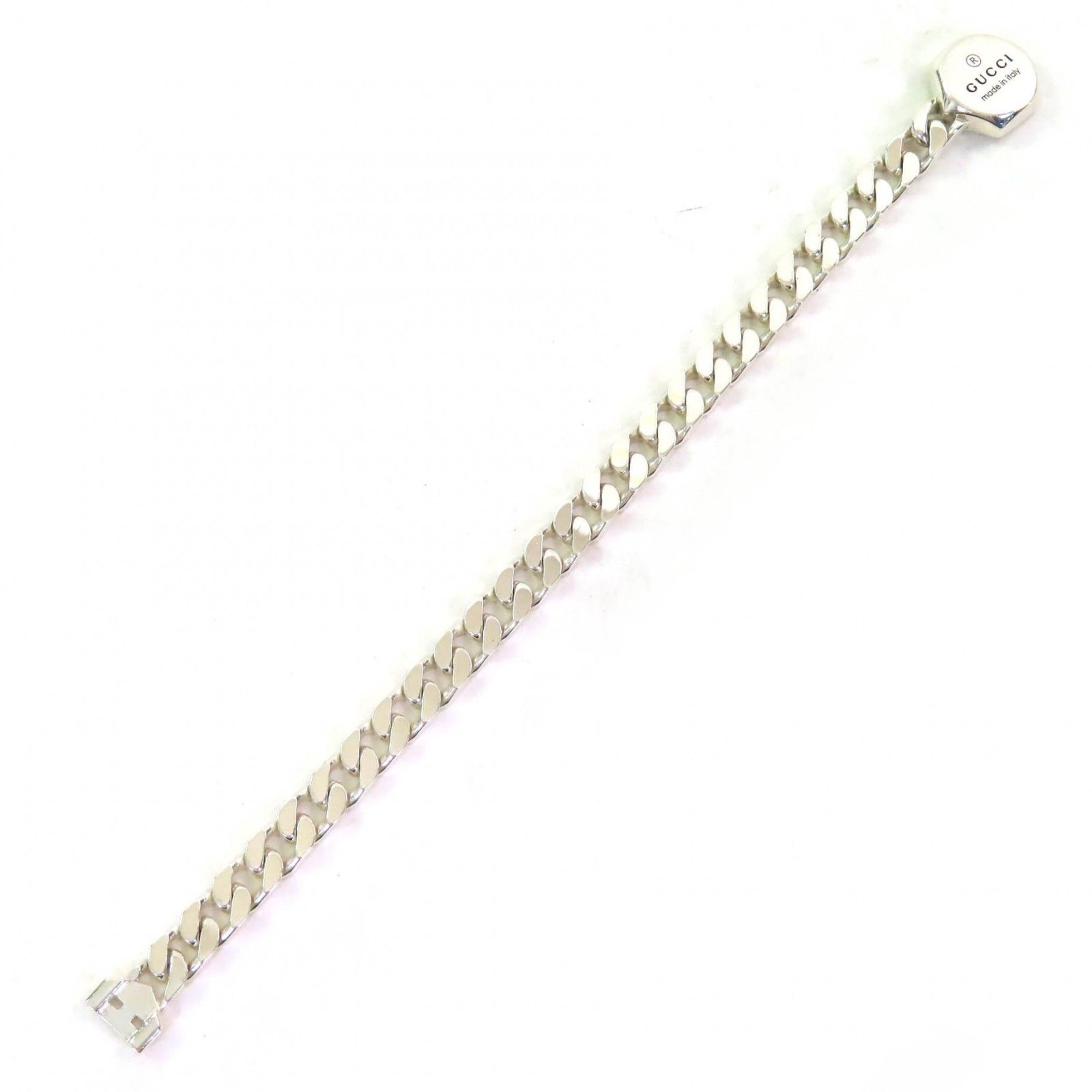 Gucci GUCCI 779173 Trademark Bracelet, AG925 Silver, Logo Bangle, Size 16, Made in Italy, Weight 19.6g, Women's Size ONE SIZE - 2 Thumbnail