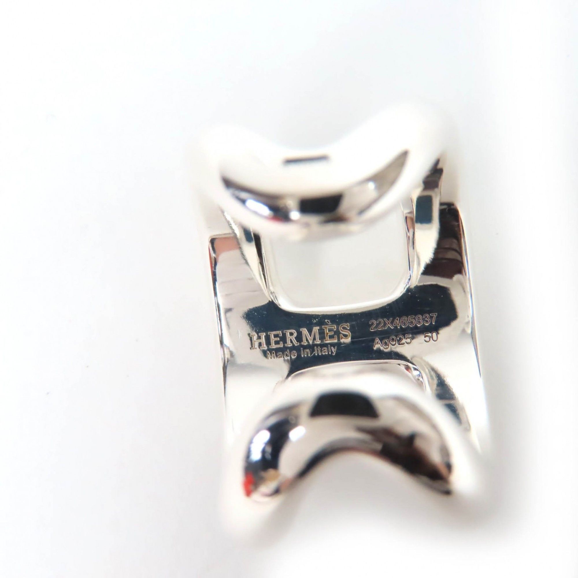 Hermes HERMES Osmoz GM Ring, AG925 Silver, Size 50, Approximately Japanese Size, Includes Box, Made in Italy, Weight 14.9g, Women's Size ONE SIZE - 6 Thumbnail