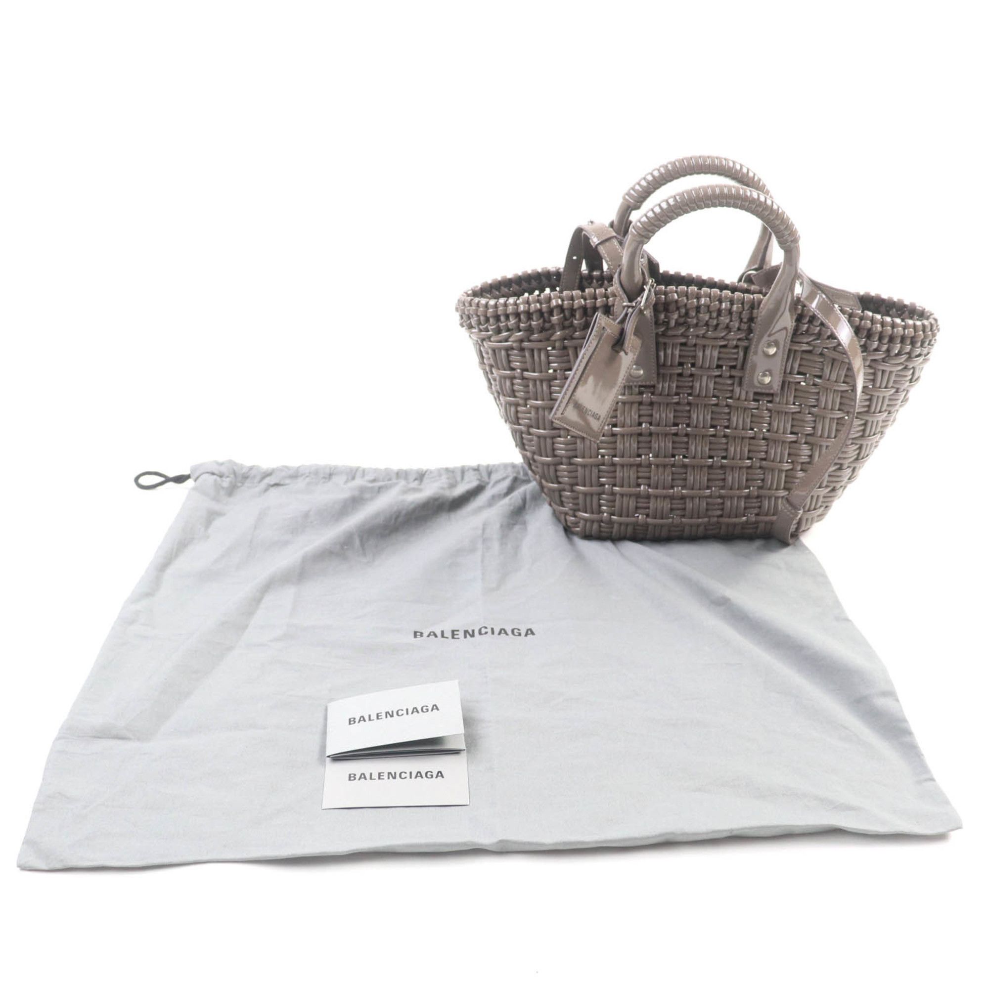 Balenciaga BALENCIAGA 671342 Bistro XS Shoulder Bag, Enamel, 2-Way, Gray, Includes Dust Made in Italy, Women's Size ONE SIZE - 2 Thumbnail