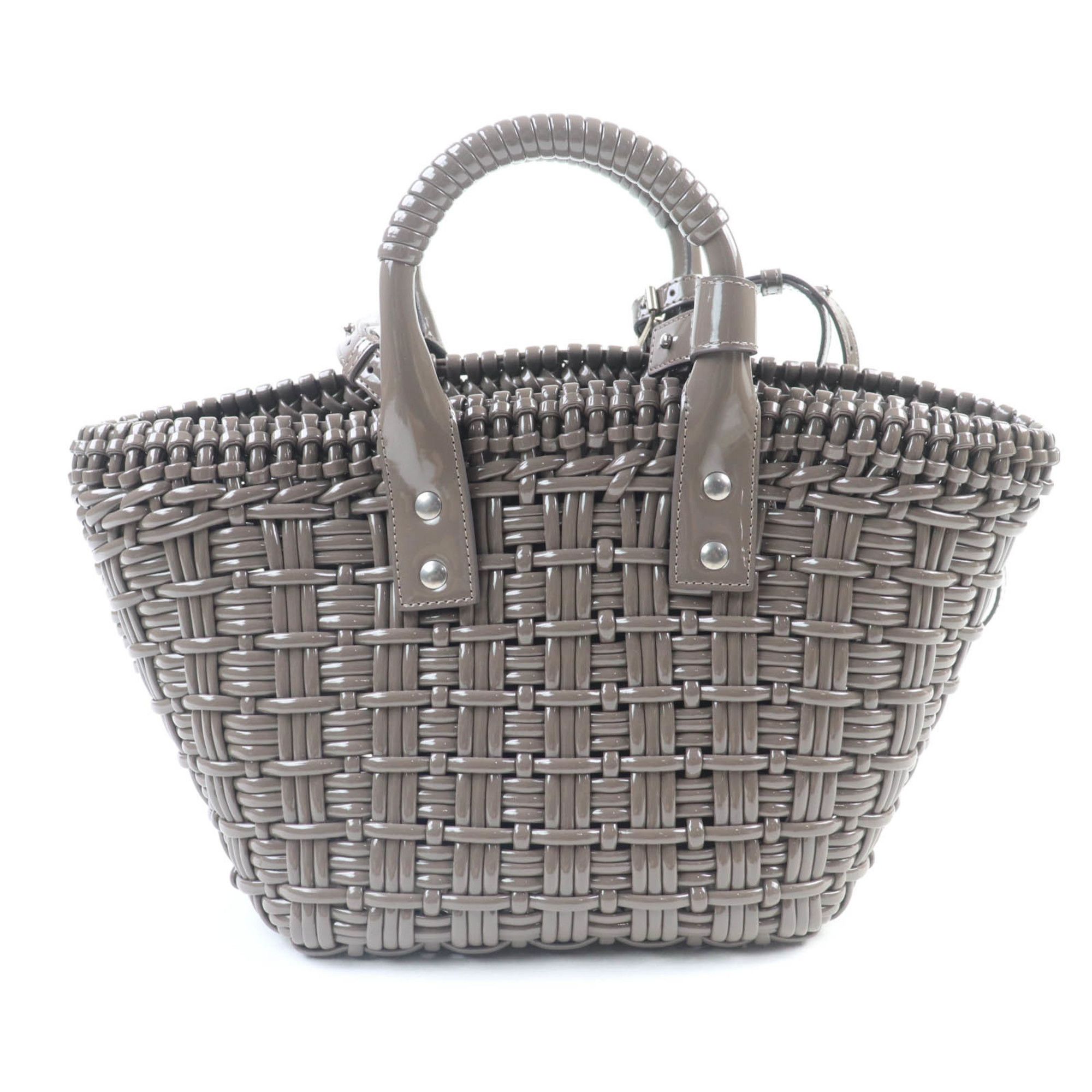 Balenciaga BALENCIAGA 671342 Bistro XS Shoulder Bag, Enamel, 2-Way, Gray, Includes Dust Made in Italy, Women's Size ONE SIZE - 3 Thumbnail