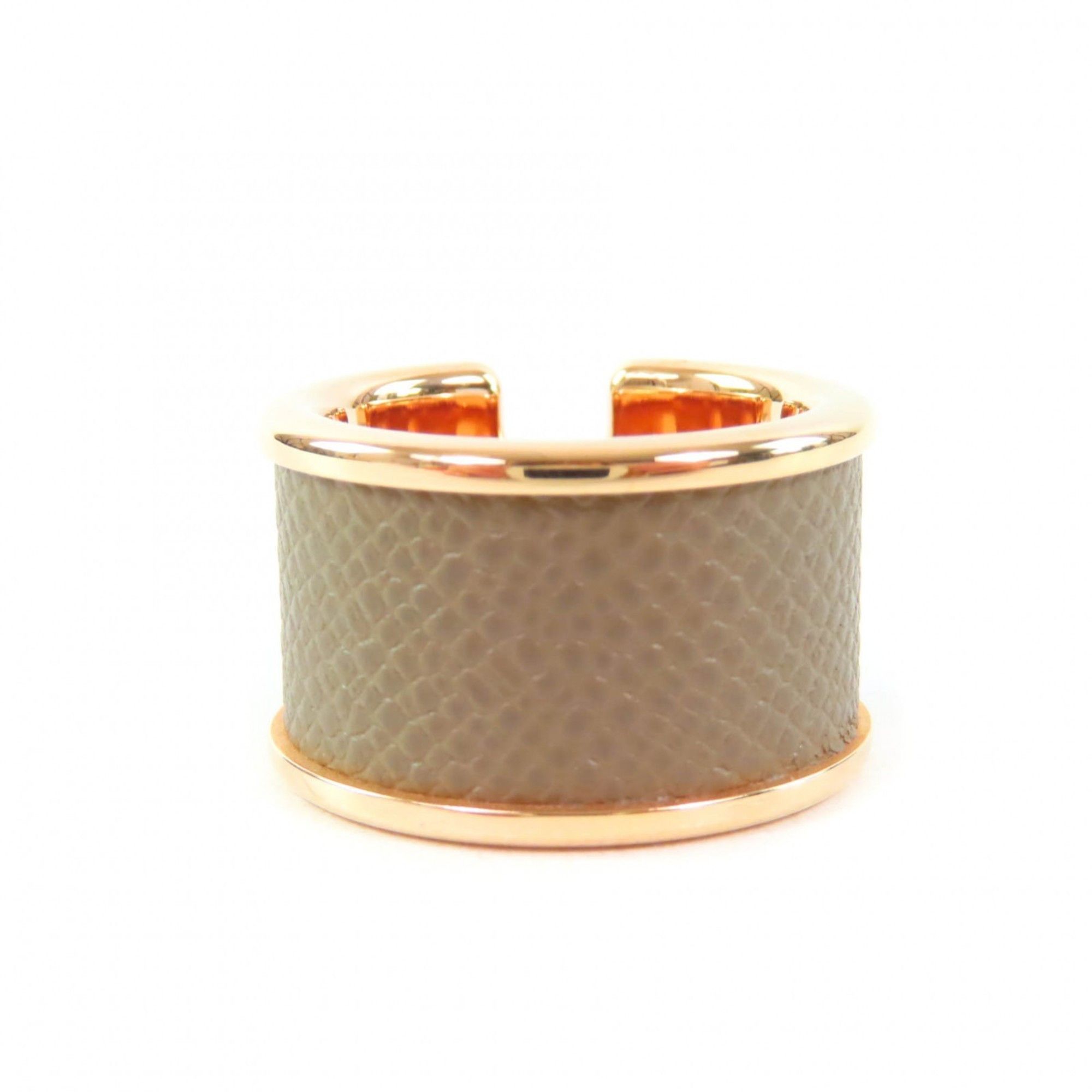 Hermes HERMES Olympe GM Etoupe Pink Gold Madame Veau H Design Ring, Size XS, with Box and Dust Bag, Made in France Size ONE SIZE - 4 Thumbnail