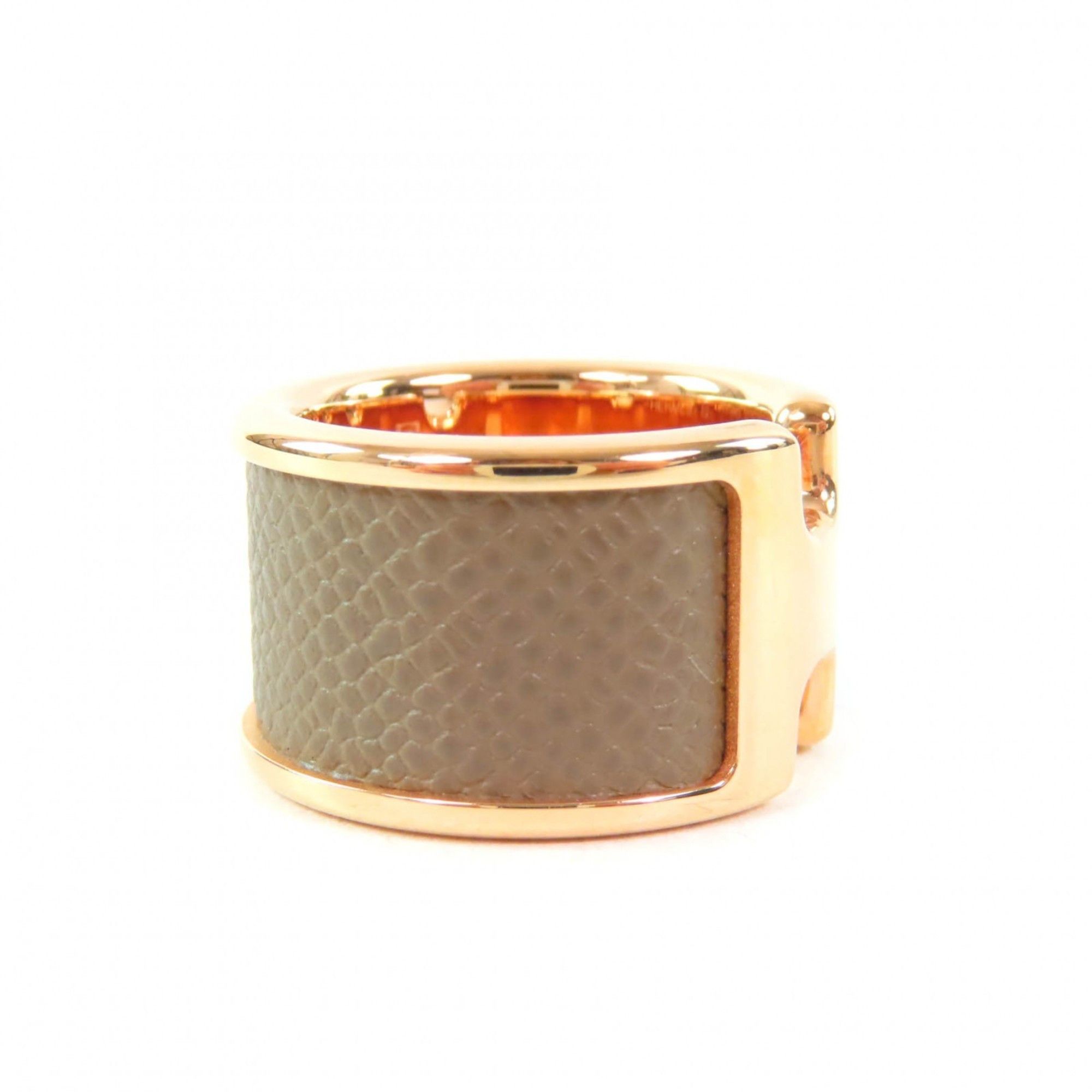 Hermes HERMES Olympe GM Etoupe Pink Gold Madame Veau H Design Ring, Size XS, with Box and Dust Bag, Made in France Size ONE SIZE - 5 Thumbnail
