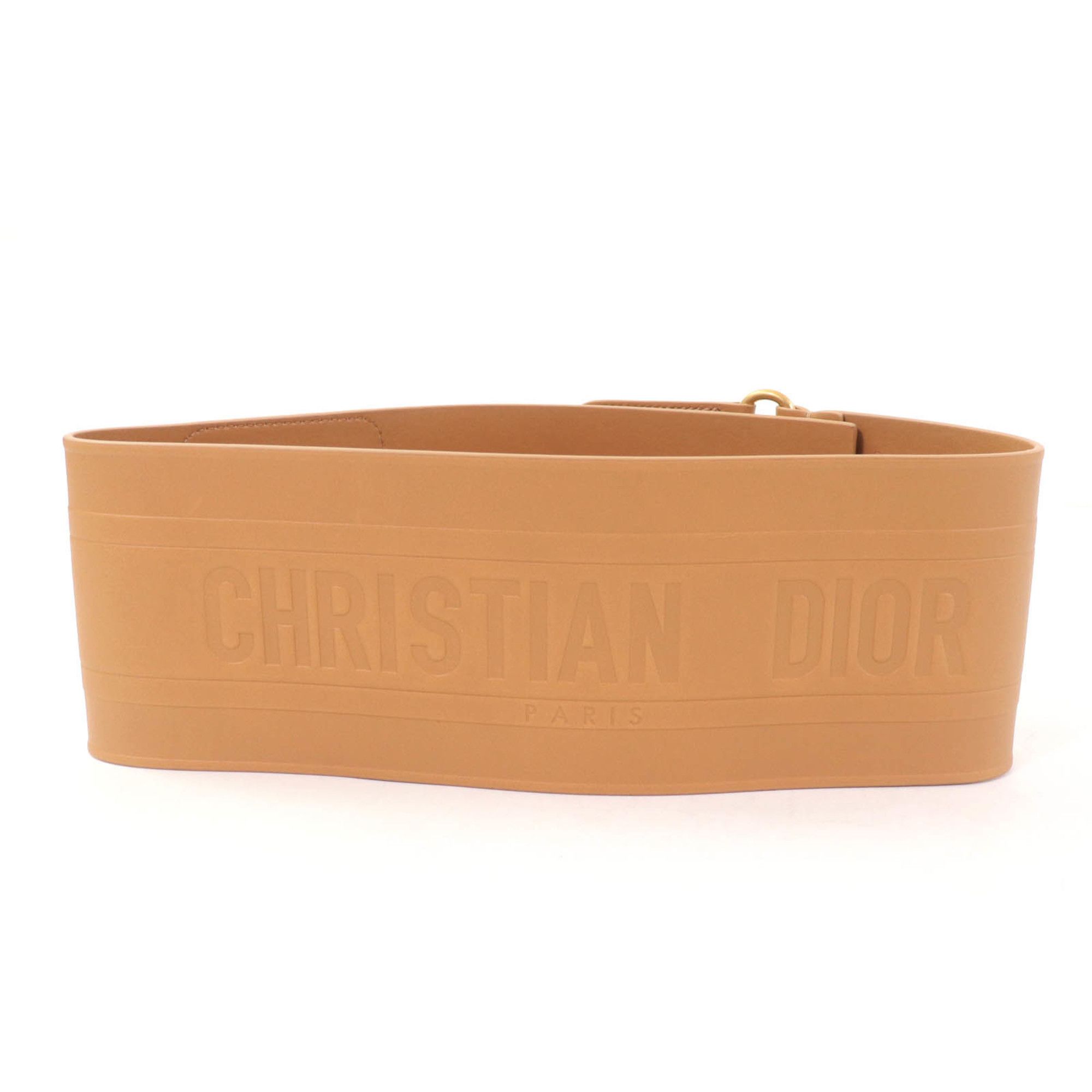 Dior Christian Dior B0098CMIV D-Waist Maxi Leather Belt with Double Gold Buckle, Brown, Hardware, Size 70, Made in Italy, Women's Size ONE SIZE - 2 Thumbnail