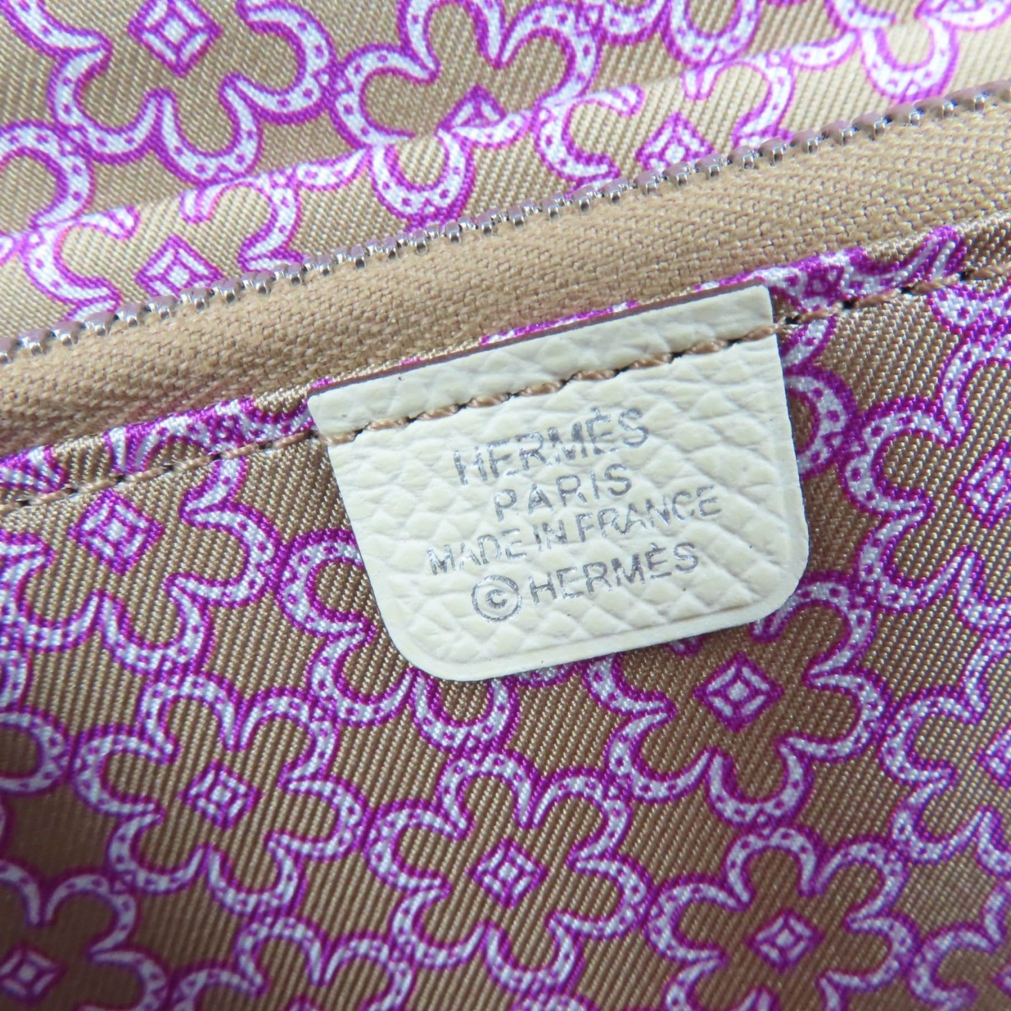 Hermes HERMES Azap Long Silk-In Zip-Around Wallet with Epsom Leather, Nata and Silver Hardware, U Stamp, Made in France, Box Size ONE SIZE - 8 Thumbnail