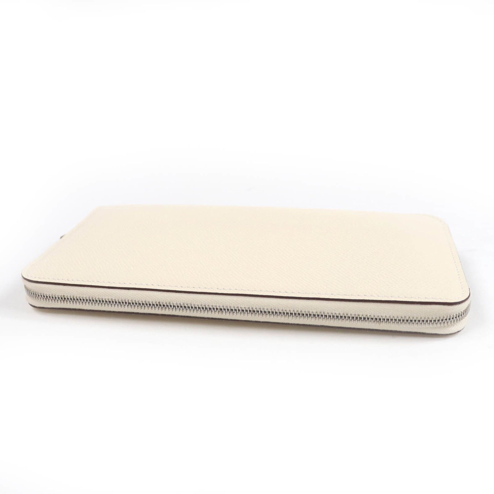 Hermes HERMES Azap Long Silk-In Zip-Around Wallet with Epsom Leather, Nata and Silver Hardware, U Stamp, Made in France, Box Size ONE SIZE - 5 Thumbnail