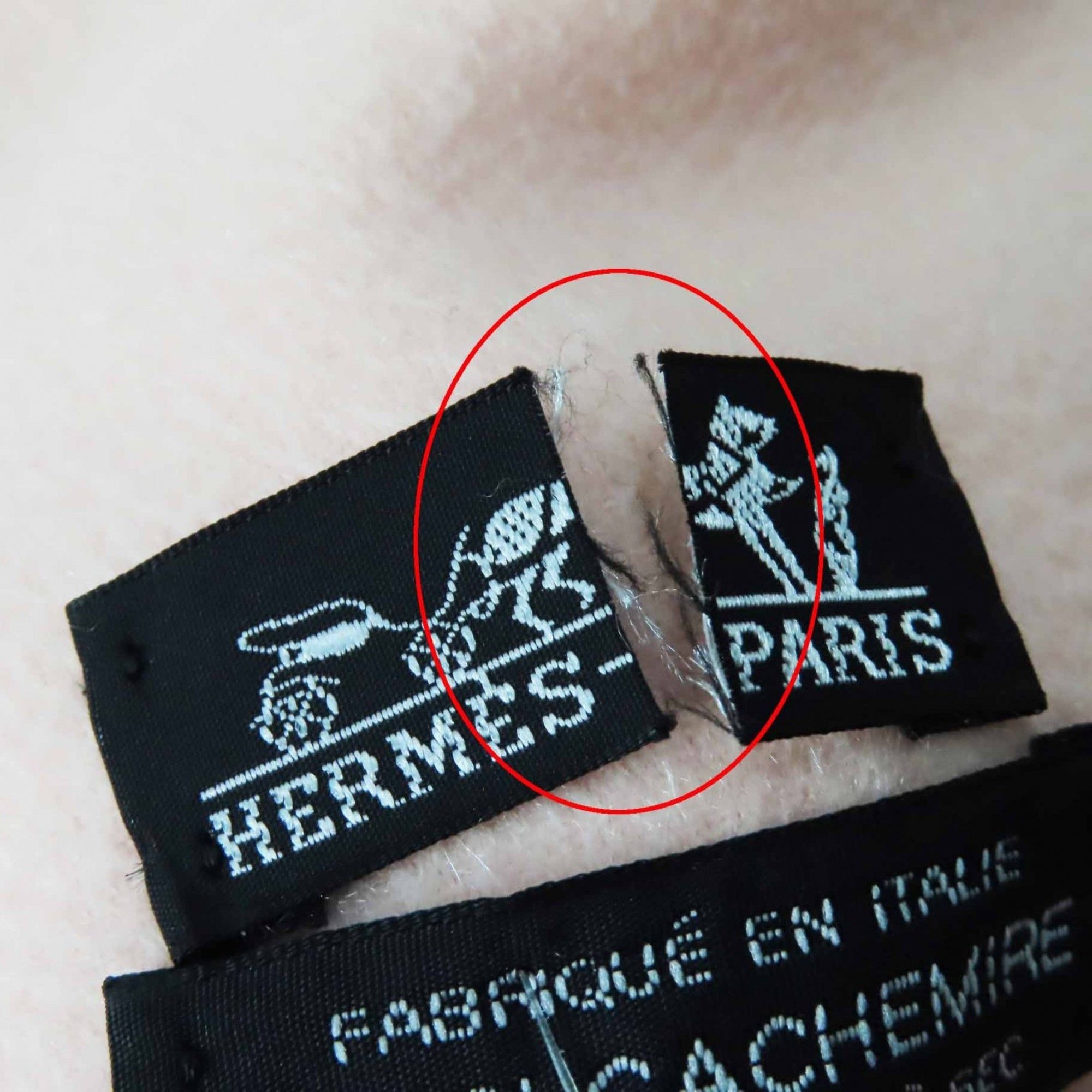 Hermes HERMES 100% Cashmere Shawl with Embroidered Logo, Extra Large, Baby Pink, Made in Italy, for Women Size ONE SIZE - 11 Thumbnail