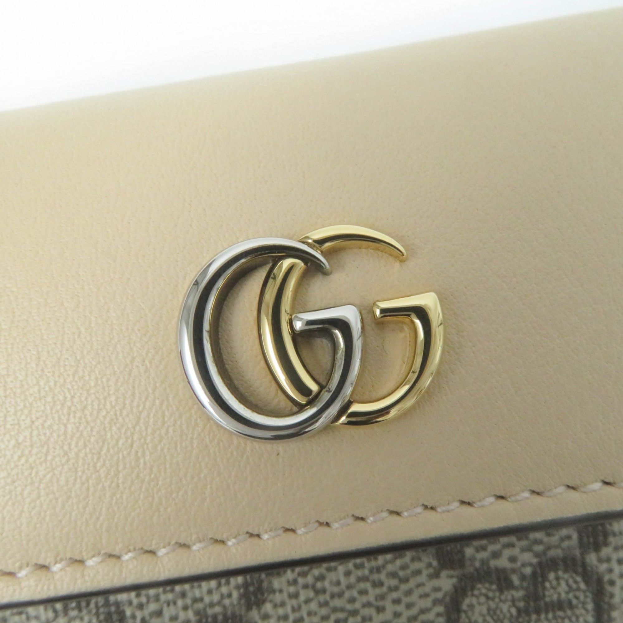 Gucci GUCCI 795649 Double G Key Case in Beige Leather and GG Supreme Canvas, Includes Box Dust Bag, Made Italy, Women's Size ONE SIZE - 8 Thumbnail