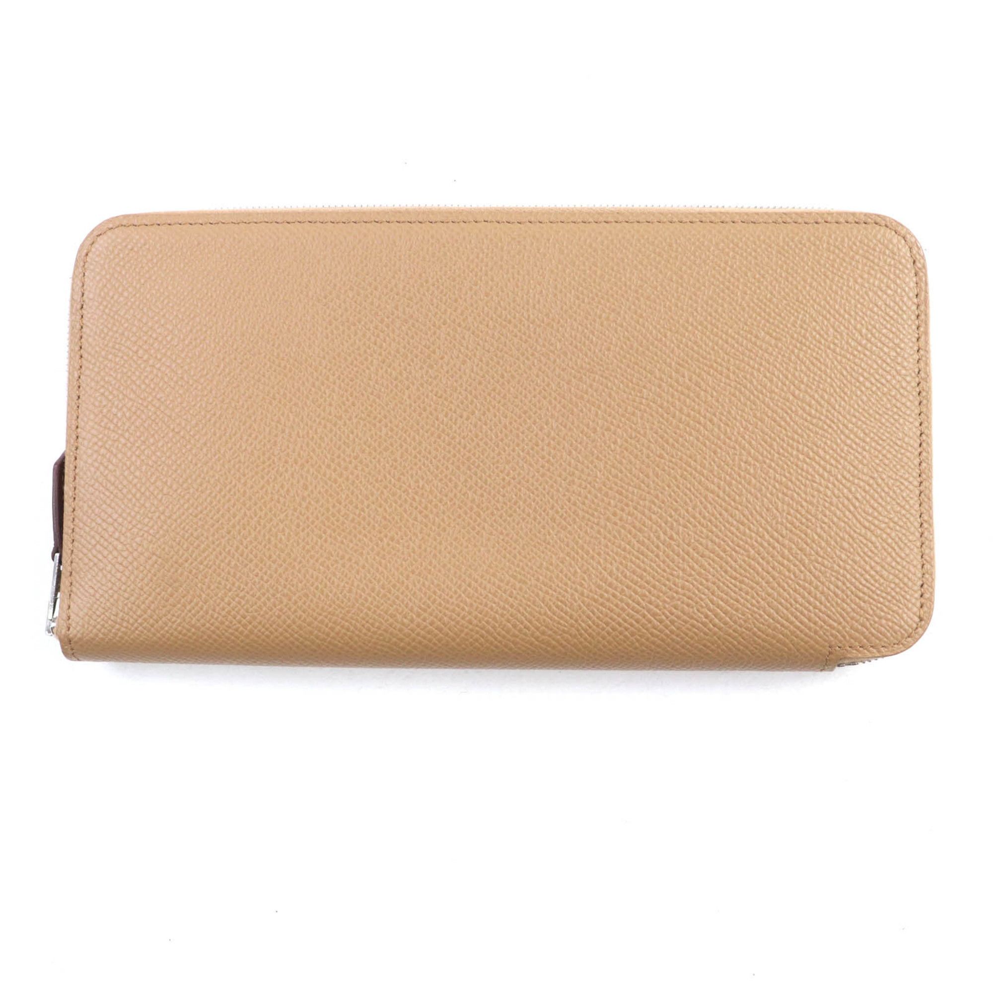 Hermes HERMES Azap Long Silk In Chai Epsom Leather Round Zip Wallet with U Stamp and Box, Made in France, Women's Size ONE SIZE - 3 Thumbnail