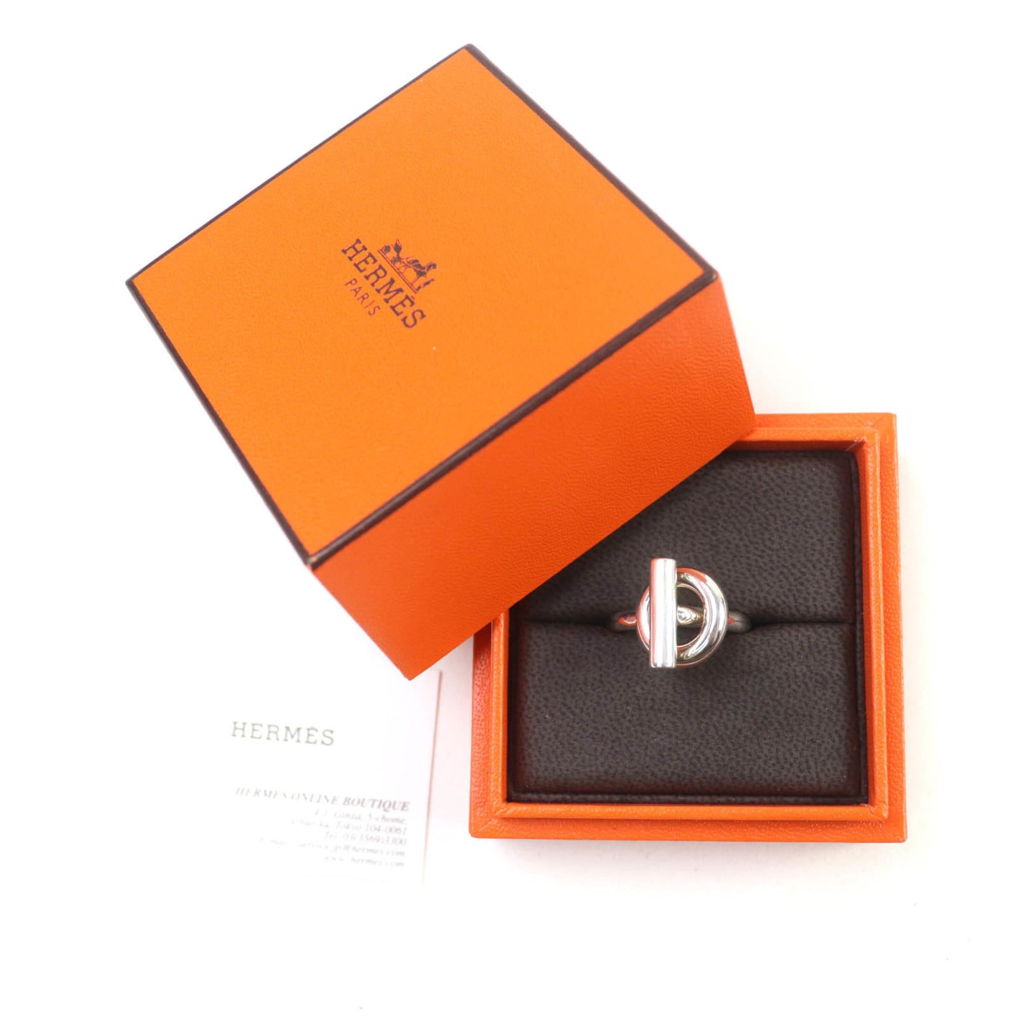 Hermes HERMES Echappé MM 925 Silver Ring, Size 51 (Japan equivalent), Includes Case, Made in Italy, Weight 9.94g, Women's Size ONE SIZE - 2 Thumbnail