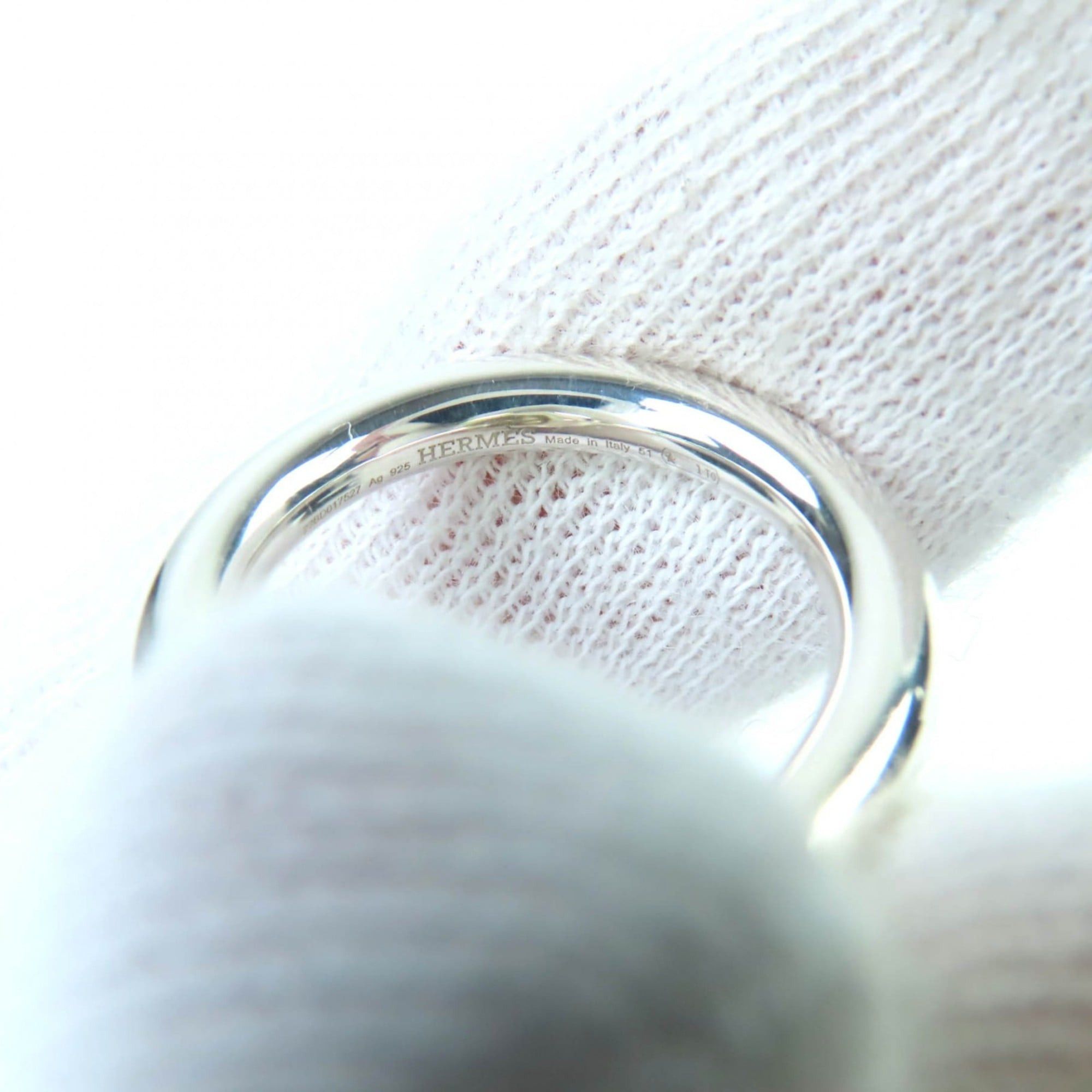 Hermes HERMES Echappé MM 925 Silver Ring, Size 51 (Japan equivalent), Includes Case, Made in Italy, Weight 9.94g, Women's Size ONE SIZE - 6 Thumbnail
