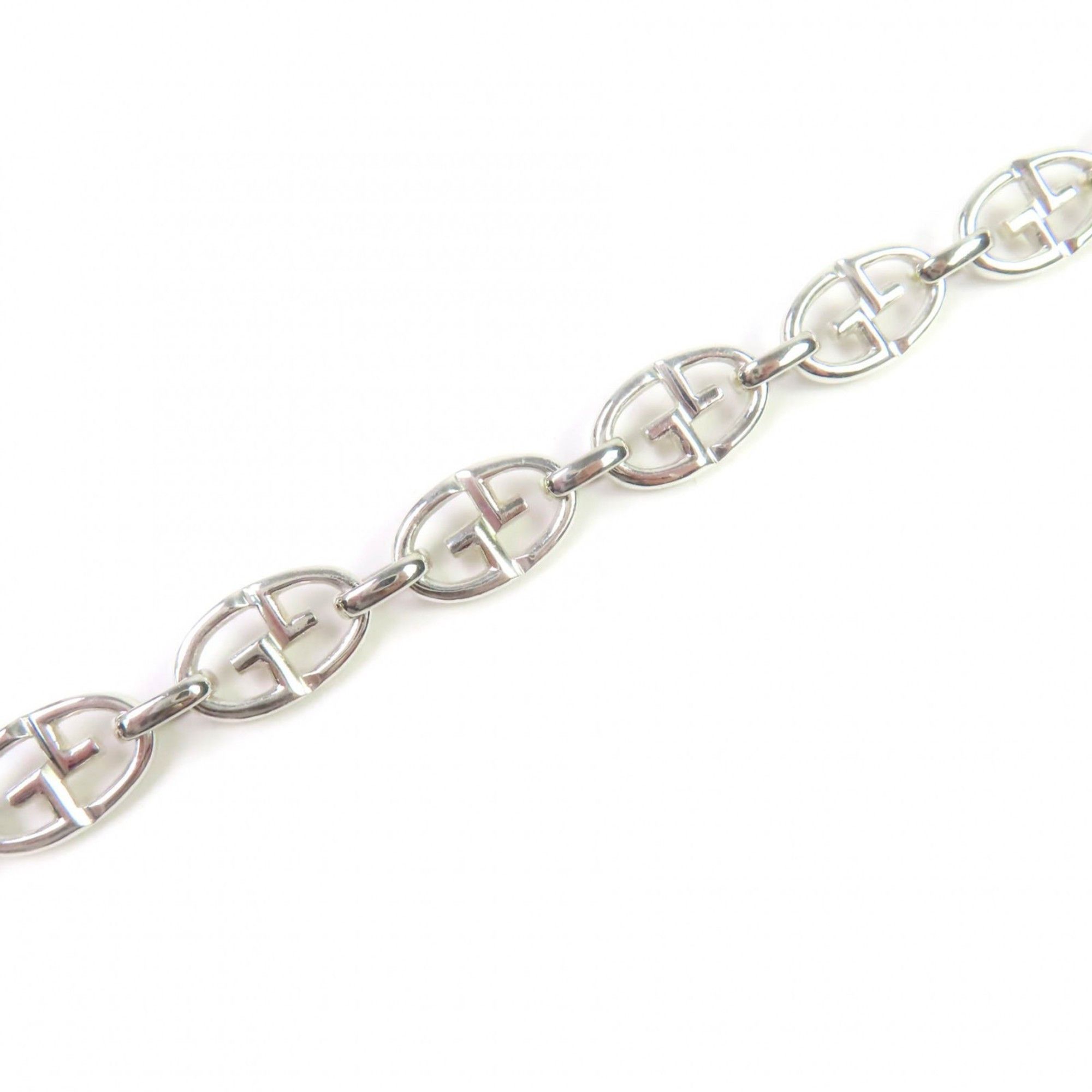 Gucci Vintage GUCCI 925 Tom Ford-era Double G Anchor Chain Choker in Silver, Made Italy, with Case, Weight 40.7g, Women's Size ONE SIZE - 6 Thumbnail