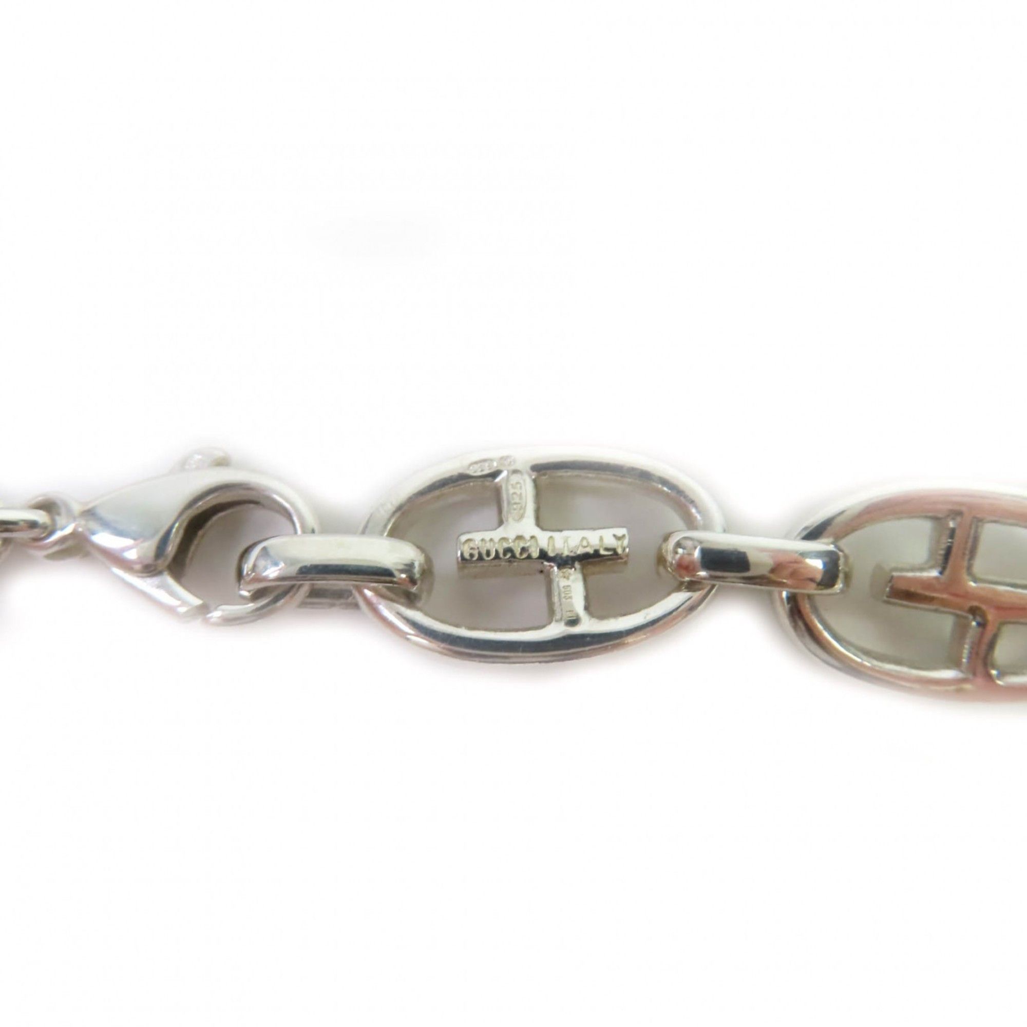 Gucci Vintage GUCCI 925 Tom Ford-era Double G Anchor Chain Choker in Silver, Made Italy, with Case, Weight 40.7g, Women's Size ONE SIZE - 9 Thumbnail