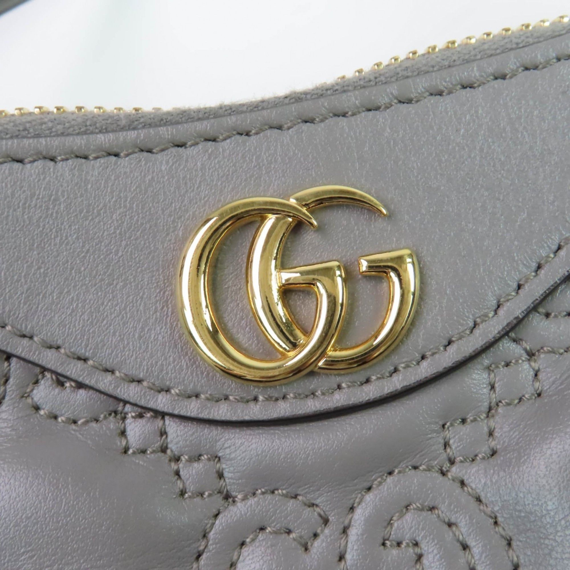 Gucci GUCCI 735049 GG Matelasse Leather 2-Way Handbag/Shoulder Bag, Gray, Includes Dust Made in Italy, Women's Size ONE SIZE - 11 Thumbnail