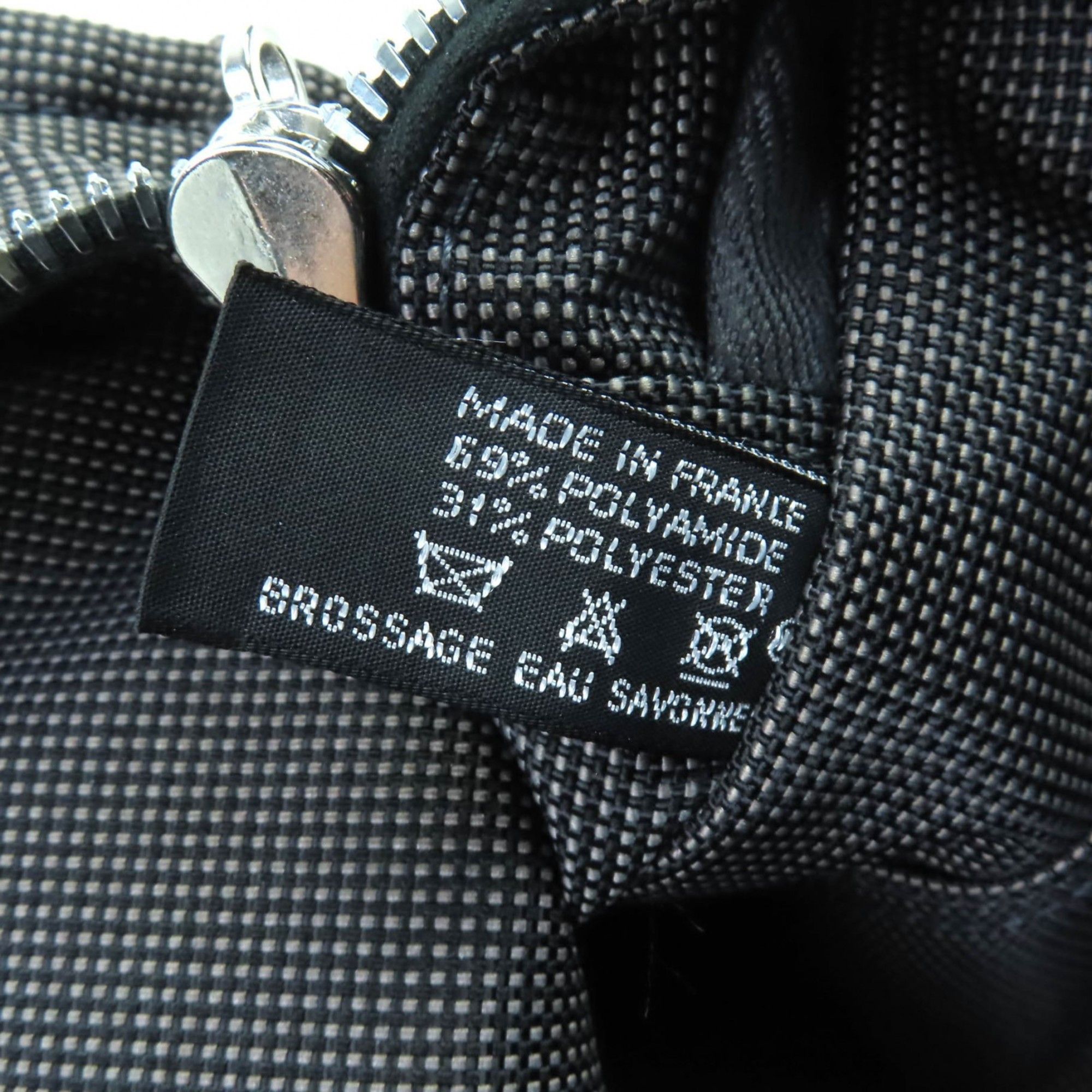 Hermes HERMES Air Line MM Silver Hardware Serie Button Canvas Tote Bag Gray Made in France Women's Size ONE SIZE - 12 Thumbnail