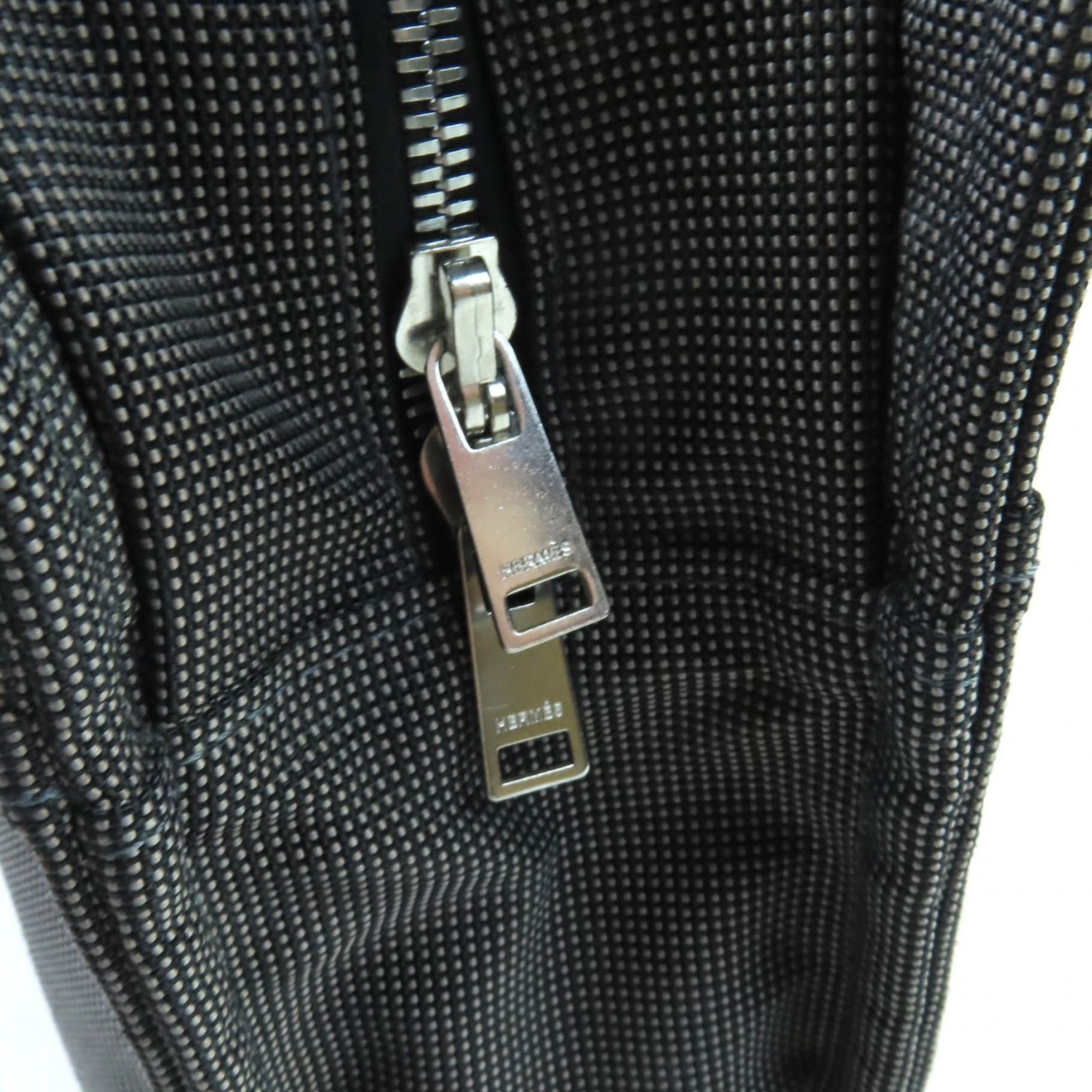 Hermes HERMES Air Line MM Silver Hardware Serie Button Canvas Tote Bag Gray Made in France Women's Size ONE SIZE - 10 Thumbnail