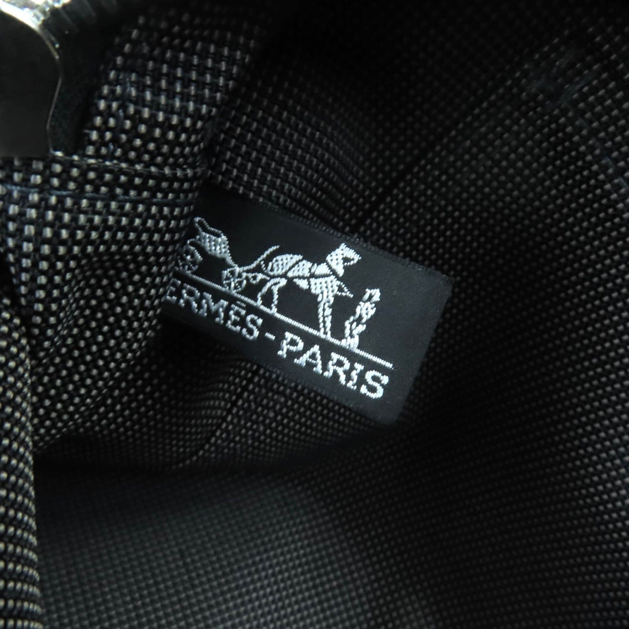 Hermes HERMES Air Line MM Silver Hardware Serie Button Canvas Tote Bag Gray Made in France Women's Size ONE SIZE - 11 Thumbnail