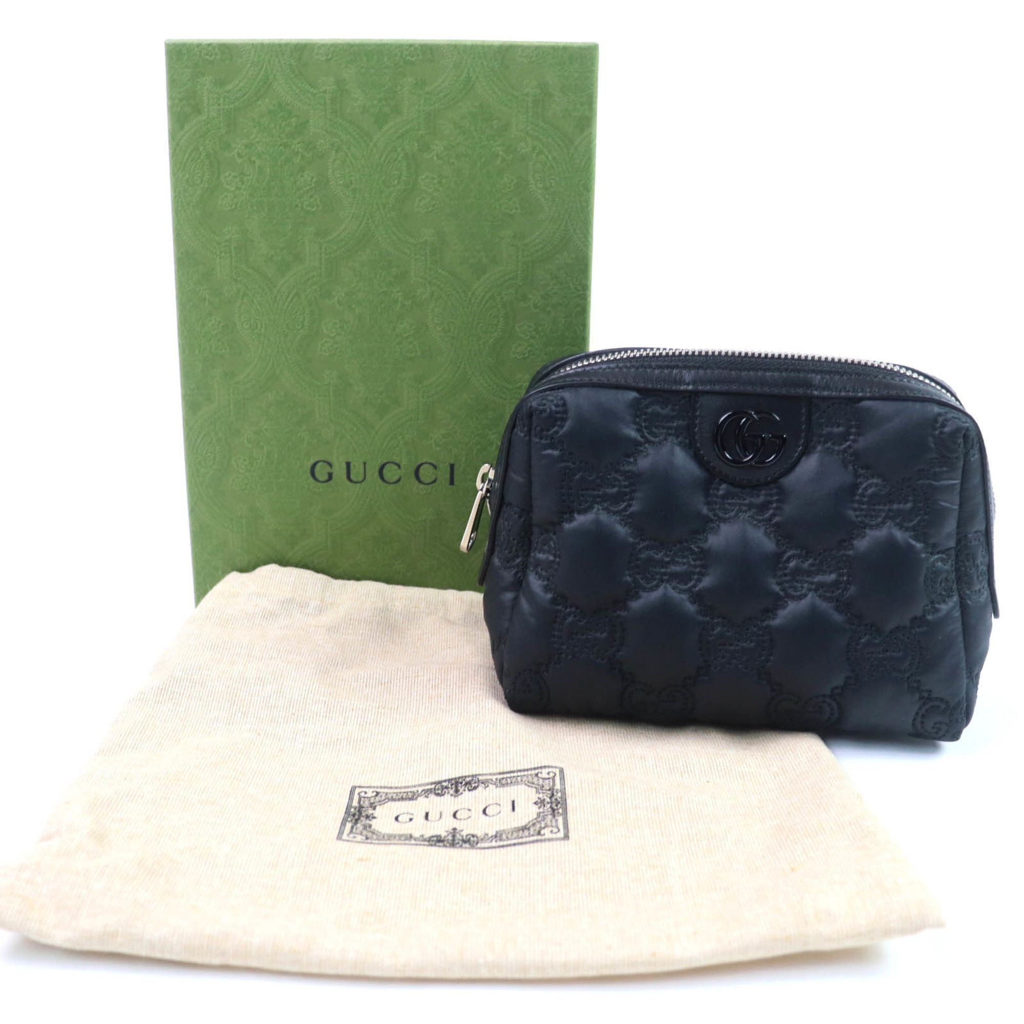 Gucci GUCCI 72604 GG Marmont Makeup Pouch, Small Item Black and Purple, Box Dust Bag Included, Made in Italy, Women's Size ONE SIZE - 2 Thumbnail