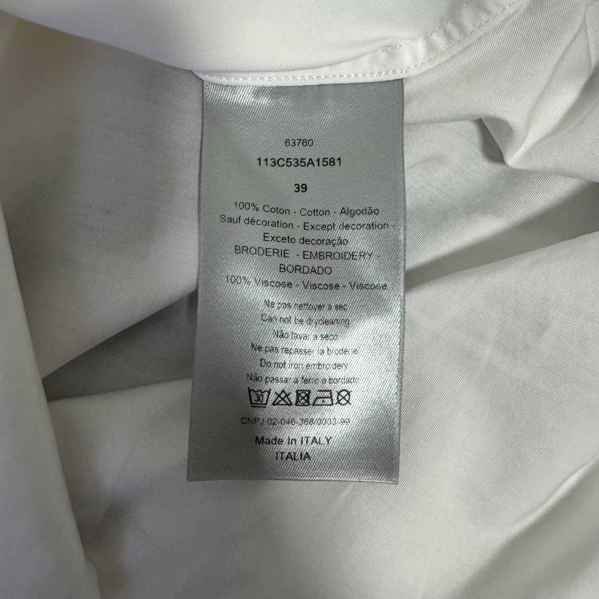 Dior Dior Floral Logo Embroidery Shirt Size 39 Size US M / EU 48-50 / 2 - 4 Thumbnail