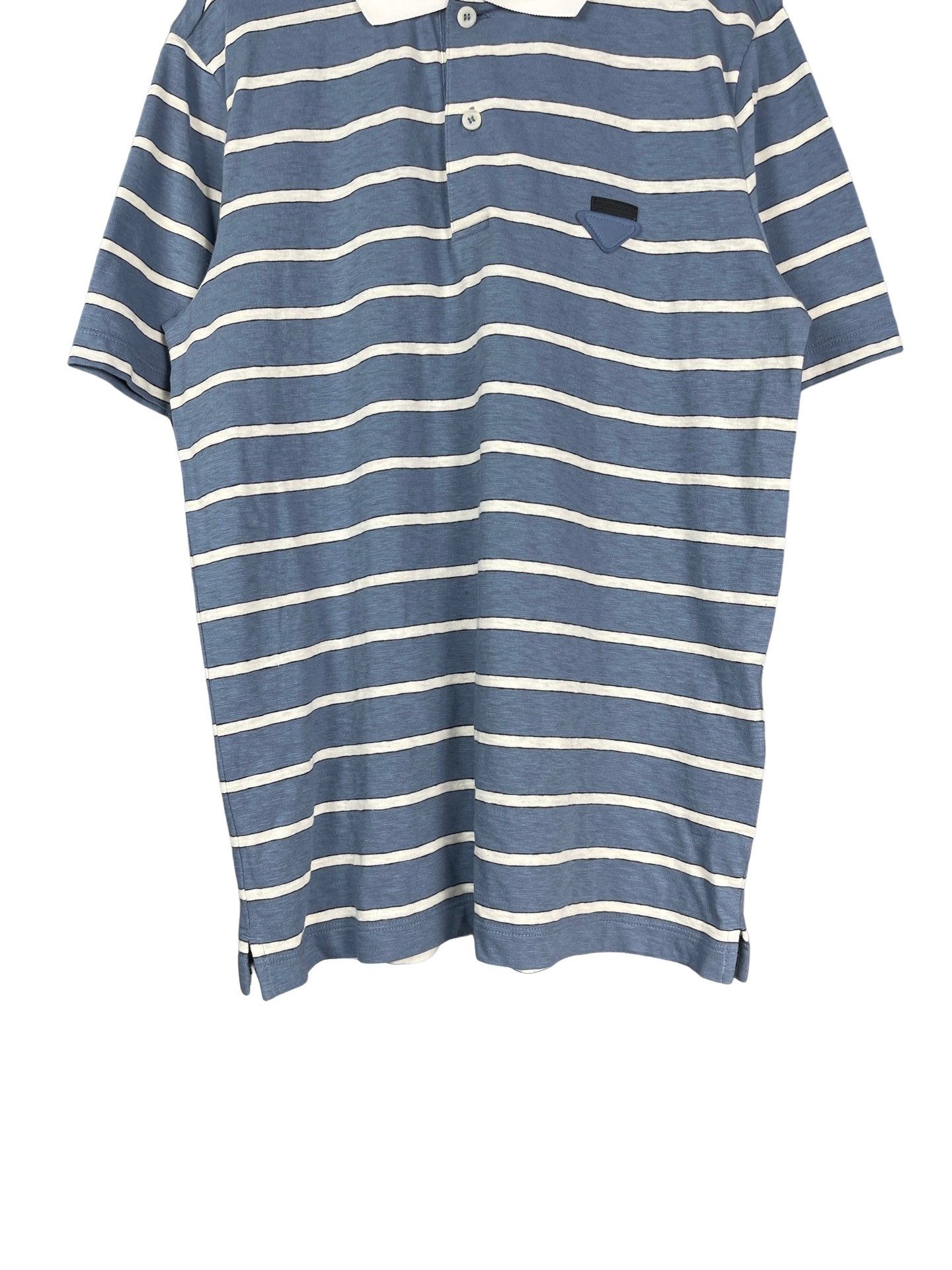 Prada Prada Striped Cotton Polo Shirt Size M Size US M / EU 48-50 / 2 - 4 Thumbnail