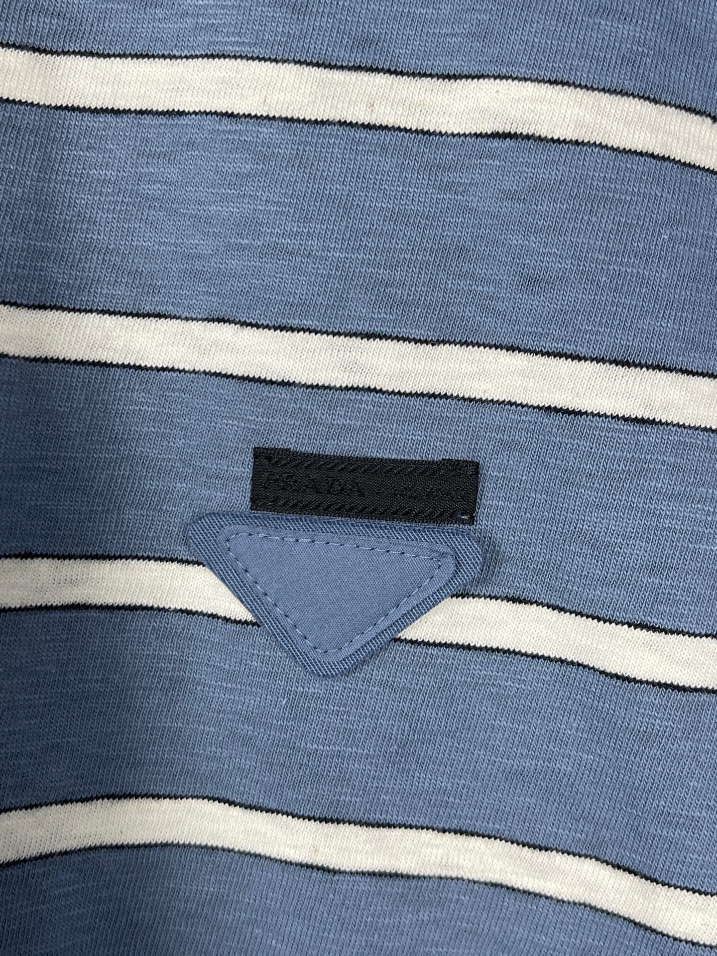 Prada Prada Striped Cotton Polo Shirt Size M Size US M / EU 48-50 / 2 - 5 Thumbnail