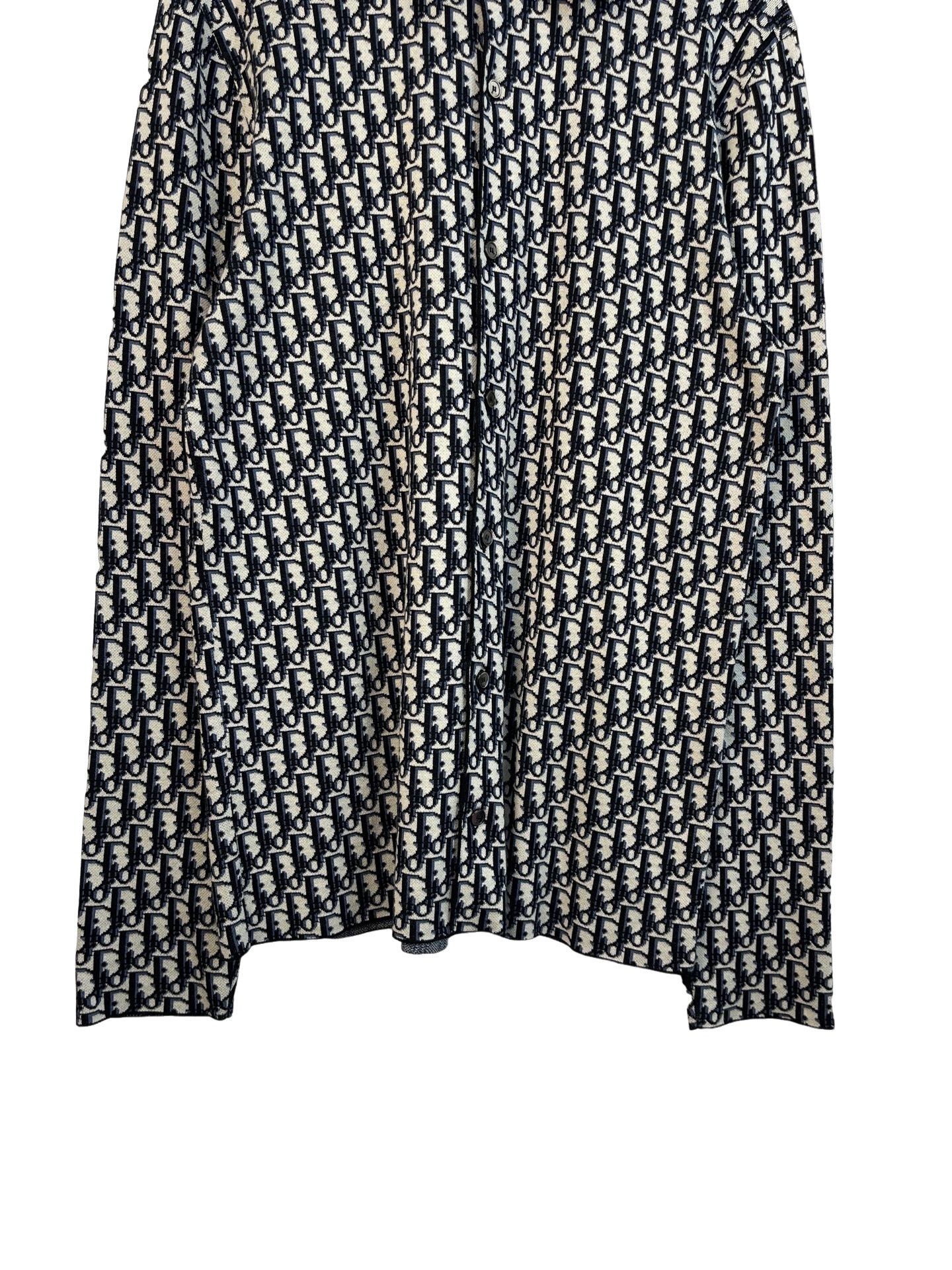 Dior Dior Oblique Motif Cotton Knit Shirt Size XS Size US XS / EU 42 / 0 - 4 Thumbnail
