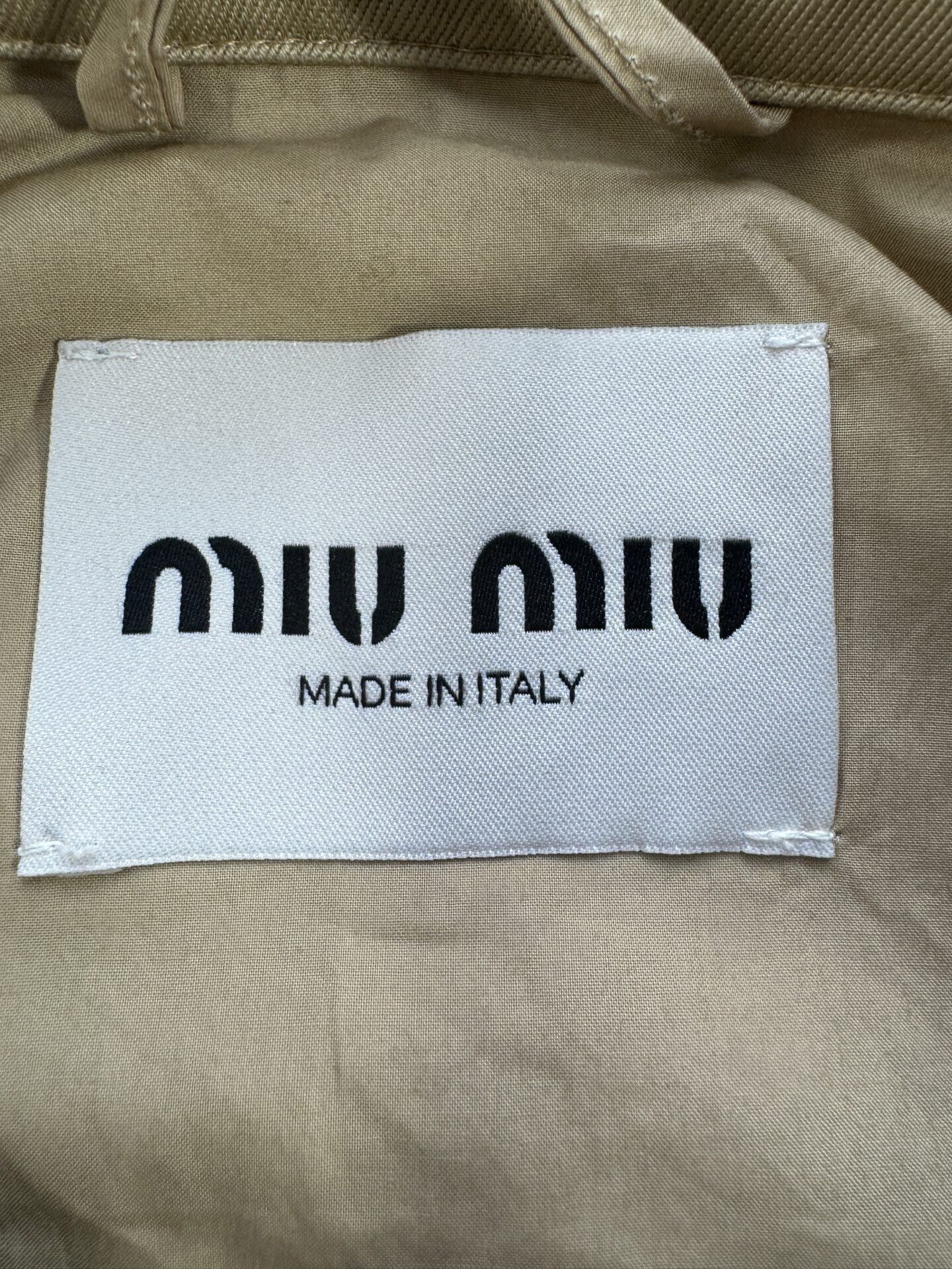 Miu Miu Miu Miu Logo Embroidered Khaki Jacket IT 40 Size S / US 4 / IT 40 - 5 Thumbnail