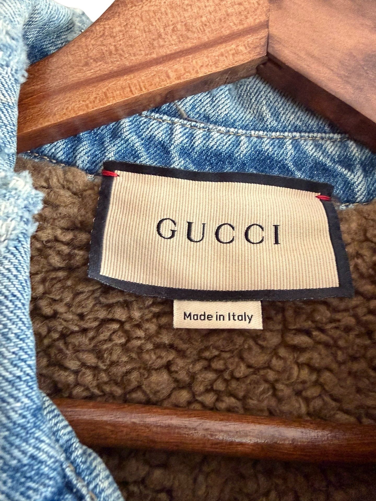 Gucci Gucci Shearling Lined Denim Jacket Size 48 Size US M / EU 48-50 / 2 - 6 Thumbnail
