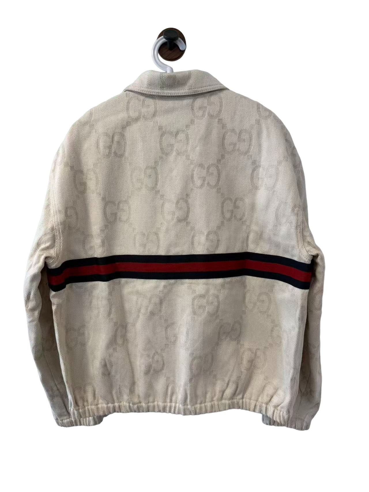 Gucci Gucci GG Monogram Web Stripe Denim Jacket 48 Size US M / EU 48-50 / 2 - 2 Thumbnail