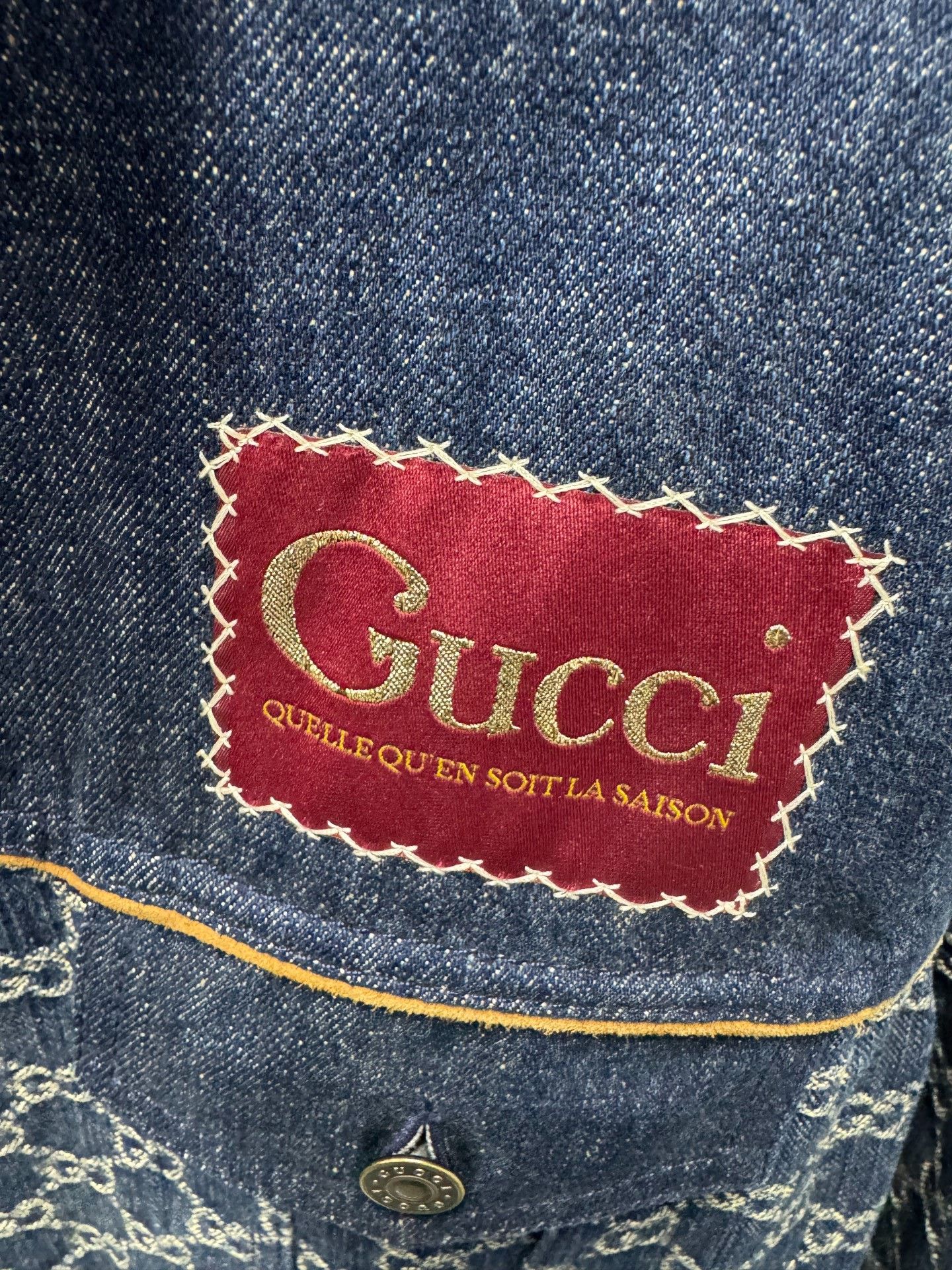 Gucci Gucci GG Monogram Patch Denim Jacket Size 48 Size US M / EU 48-50 / 2 - 3 Thumbnail