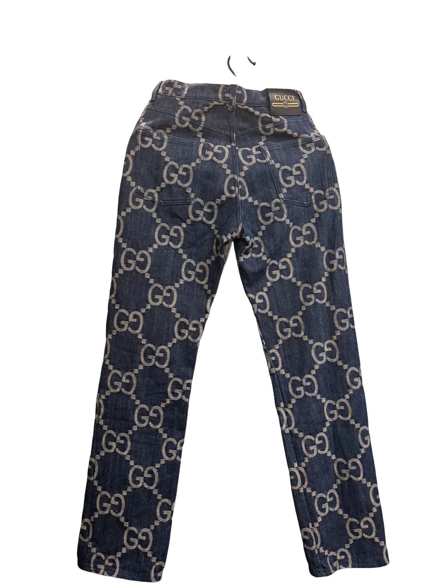 Gucci Gucci GG Monogram Jacquard Denim Jeans Size 24 Size 24" / US 00 / IT 34 - 2 Thumbnail